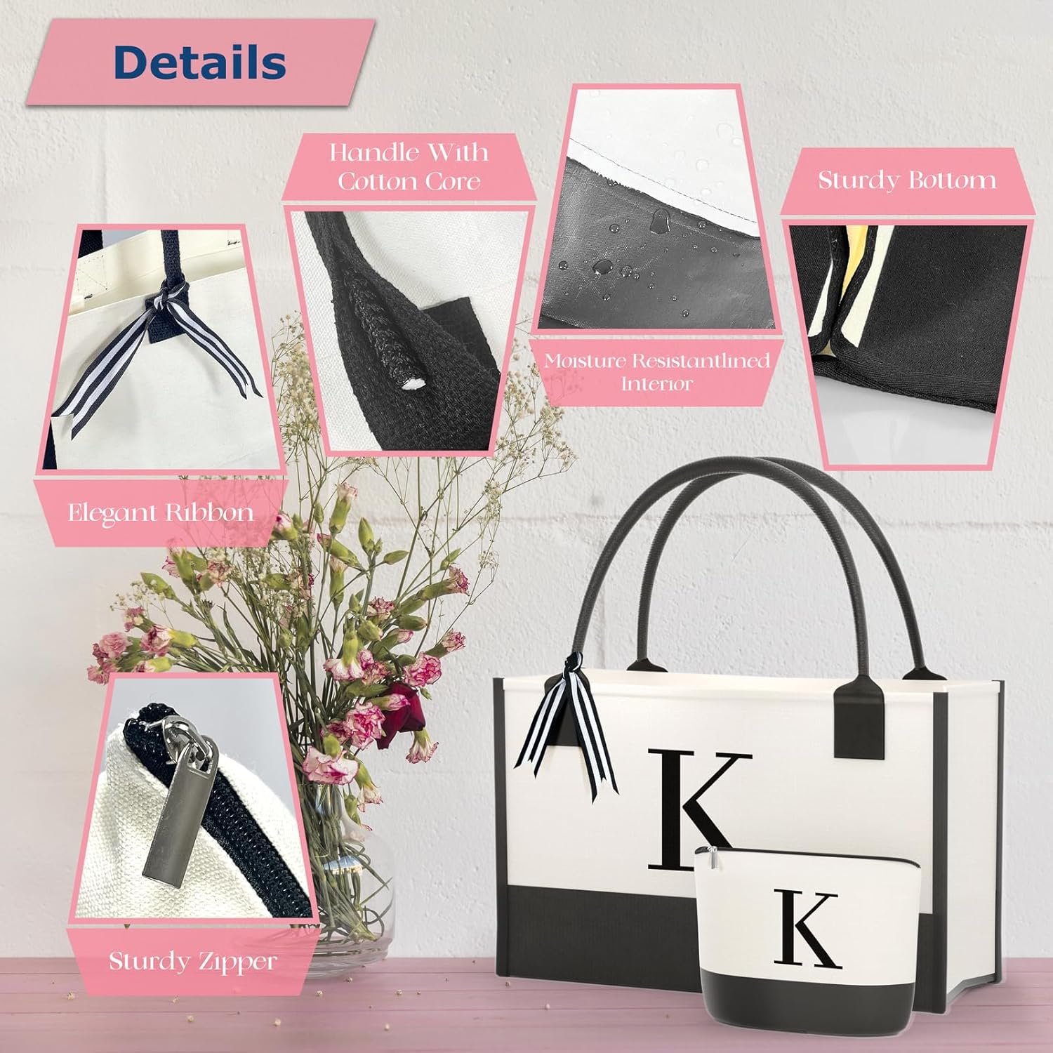 Produttore di Borse Tote in Tela con Logo Personalizzato e Tasche con Zip Marchio Bianco Regalo Ideale per Mamma Insegnante Sorella Produttore di Borse Tote in Tela con Logo Personalizzato e Tasche con Zip Marchio Bianco Regalo Ideale per Mamma Insegnante Sorella