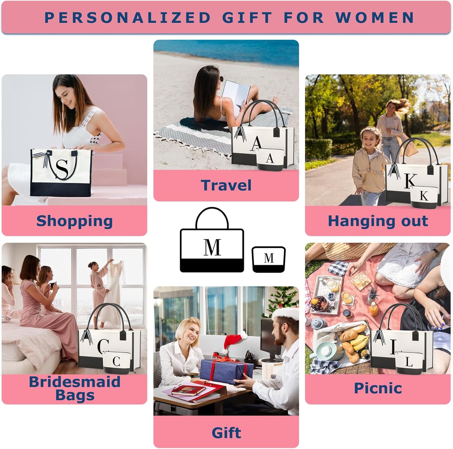 Produttore di Borse Tote in Tela con Logo Personalizzato e Tasche con Zip Marchio Bianco Regalo Ideale per Mamma Insegnante Sorella Produttore di Borse Tote in Tela con Logo Personalizzato e Tasche con Zip Marchio Bianco Regalo Ideale per Mamma Insegnante Sorella