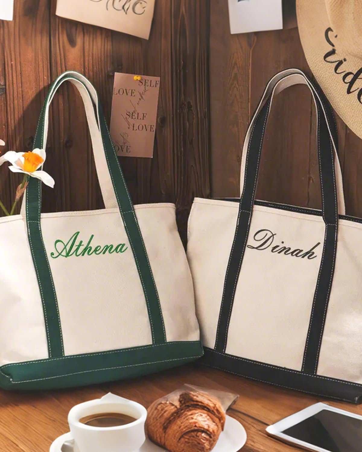 Logo Personalizzato Borsa in Canvas Ricamata per Donne dal Fornitore, Tote Shopping Rinforzata con Nome Riutilizzabile per Essentials Quotidiani Spiaggia Matrimoni Regali Madri Damigelle Insegnanti Marchio Bianco Logo Personalizzato Borsa in Canvas Ricamata per Donne dal Fornitore, Tote Shopping Rinforzata con Nome Riutilizzabile per Essentials Quotidiani Spiaggia Matrimoni Regali Madri Damigelle Insegnanti Marchio Bianco