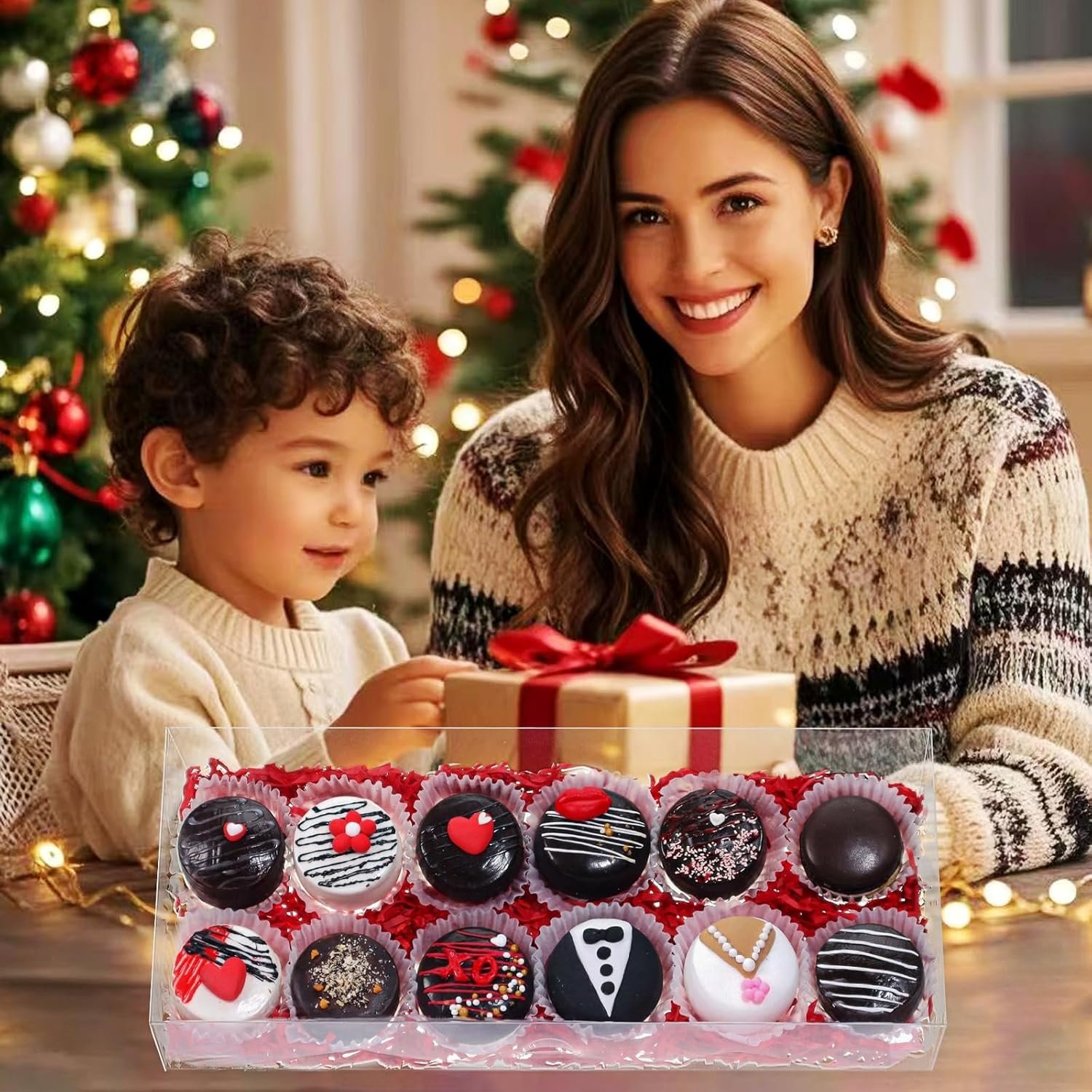 Fornitore Scatole Trasparenti Forma Fragola San Valentino con Logo Personalizzato 12PCS 12x5x2 Pollici Marchio Bianco per Biscotti Regali Bomboniere
