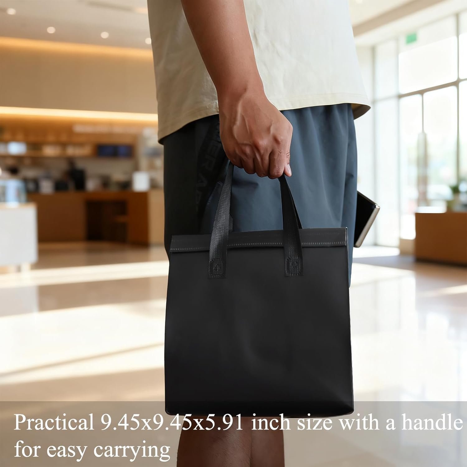 Fornitore 12 Pz Borse Termiche Isolate Monouso per Asporto Caffè Tè al Latte Bevande Calde Fredde Cibo Fresco con Logo Personalizzato Marchio Bianco