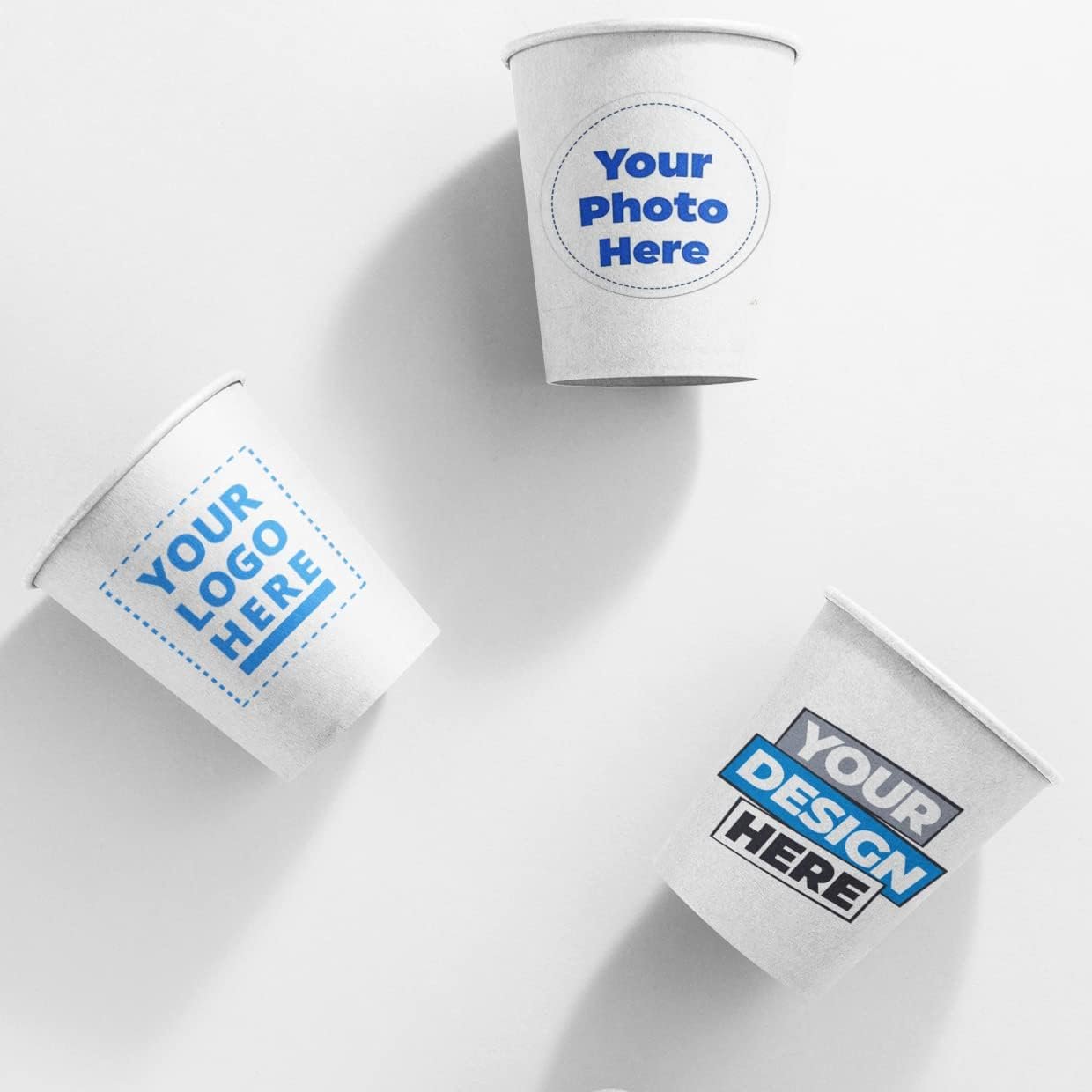 Bicchieri di Carta Marchio Bianco con Logo Personalizzato – Tazze per Bevande Calde e Fredde per Negozi Uffici Aziende – Fornitore Affidabile (8oz - Confezione da 100)