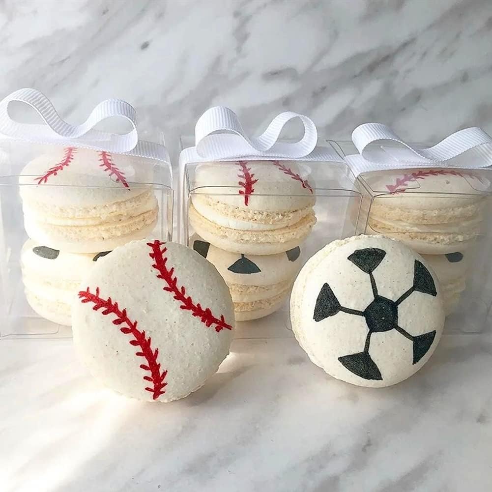 Produttore Scatoline Trasparenti Cubo 2x2x2 Pollici con Nastri Logo Personalizzato Confezione da 100 per Caramelle Bombe di Cioccolato Scatola Plastica Macaron per 2 Marchio Bianco