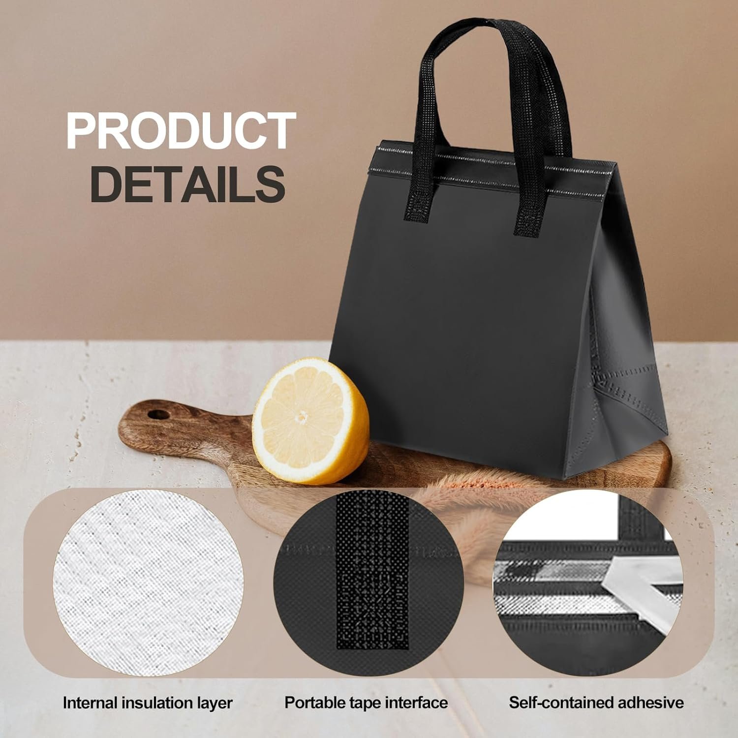 Marchio Bianco Confezione da 120 Borse Termiche Isolate per Asporto Ingrosso con Isolamento Termico per Cibi Caldi e Freddi Pizza Caffè Latte Catering Ristorante Picnic con Logo Personalizzato Fornitore