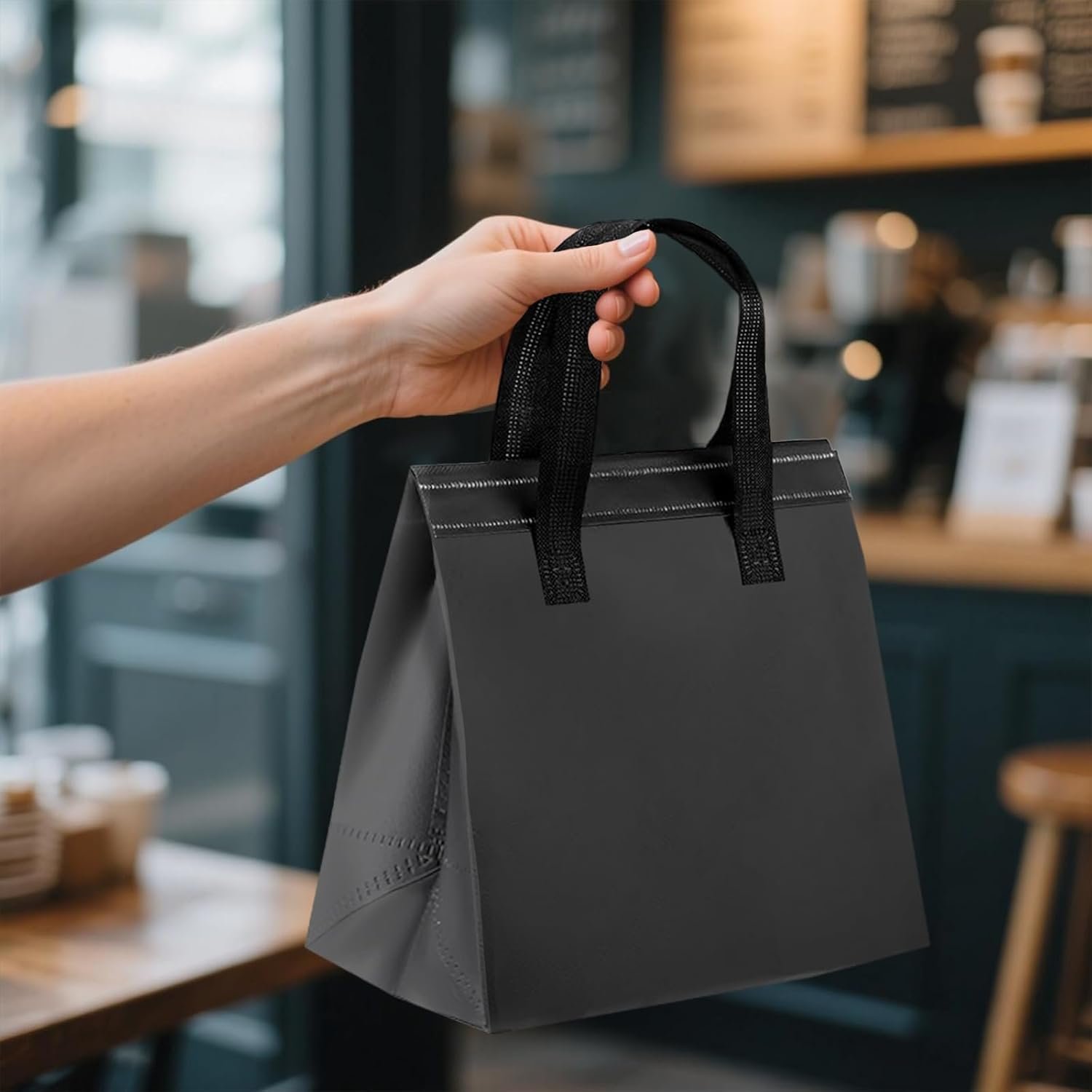 Marchio Bianco Confezione da 120 Borse Termiche Isolate per Asporto Ingrosso con Isolamento Termico per Cibi Caldi e Freddi Pizza Caffè Latte Catering Ristorante Picnic con Logo Personalizzato Fornitore