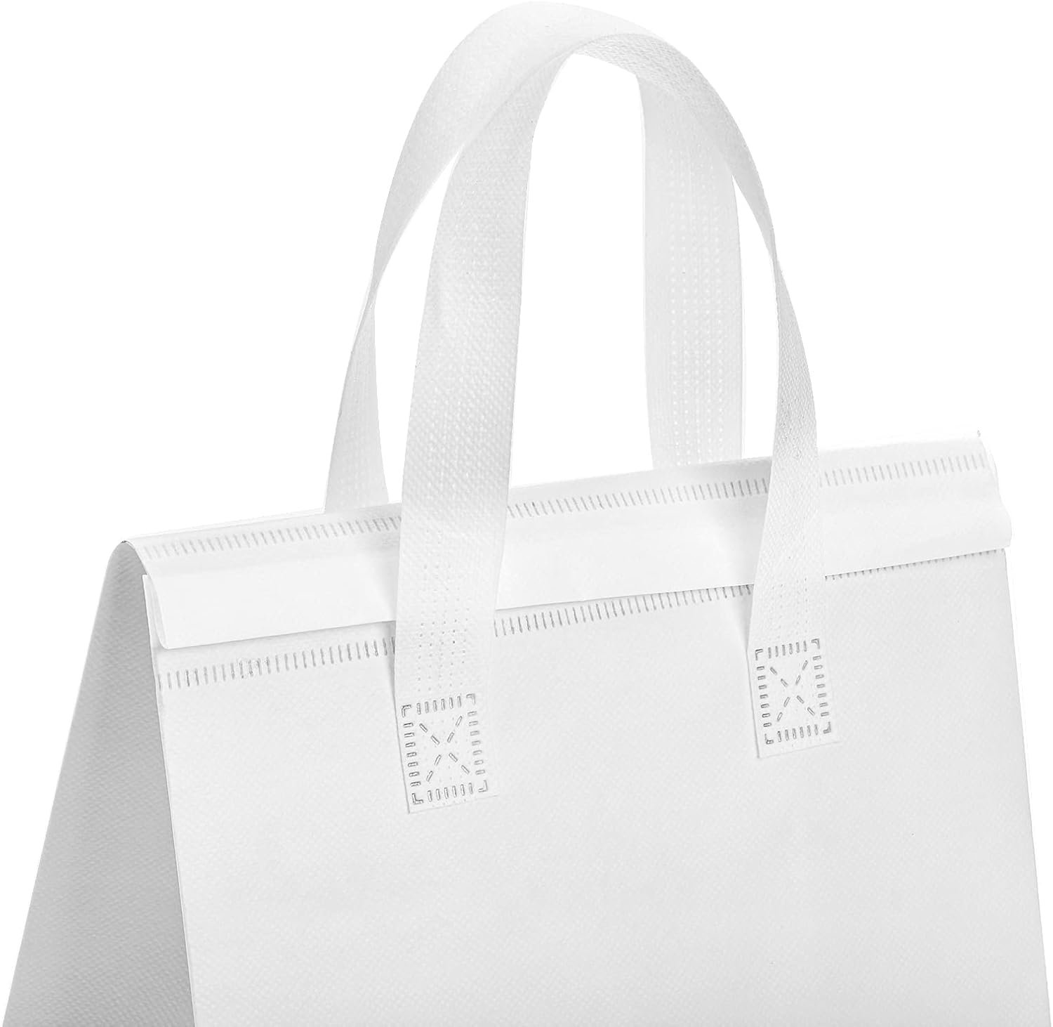 Produttore Confezione da 25 Borse Termiche Isolanti Take Away con Logo Personalizzato, Piccole Borse Frigo Bianche per Cibi Caldi Freddi Surgelati Food Delivery 9,5 x 6 x 10 Pollici Marchio Bianco