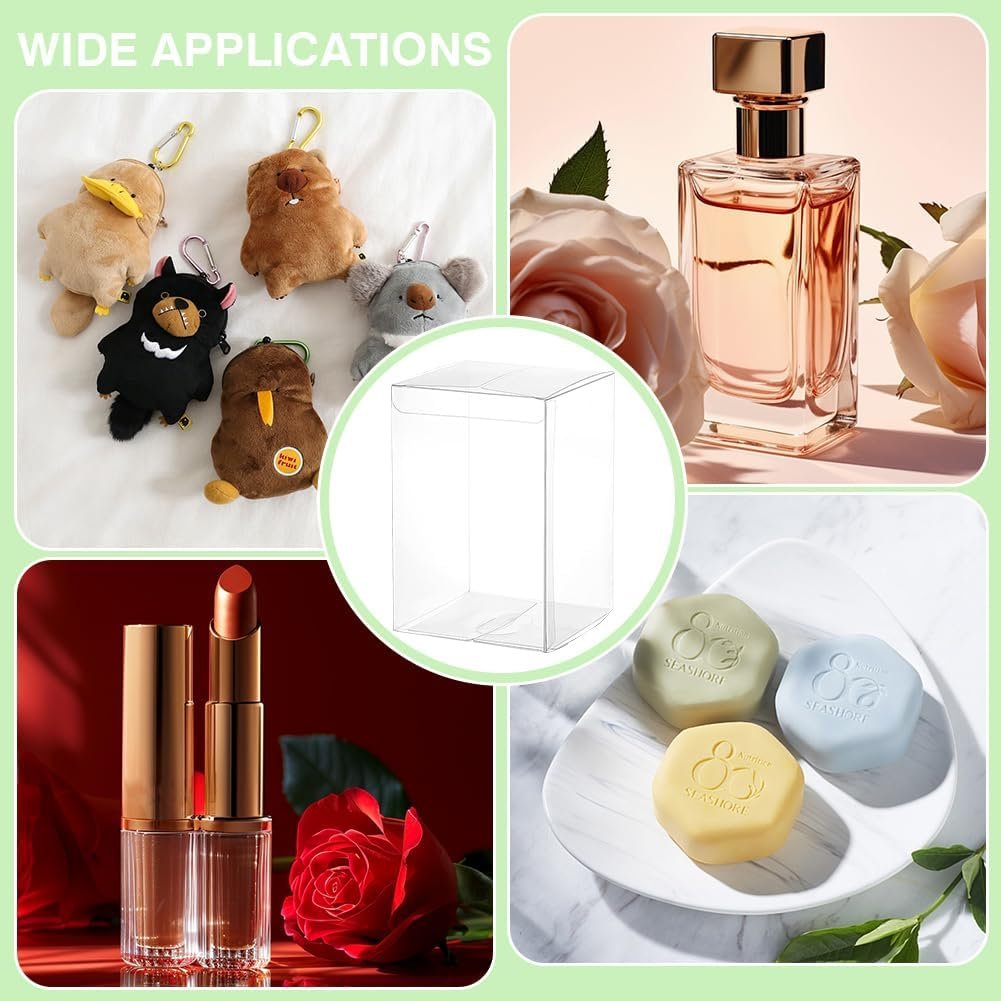 Logo Personalizzato 30 pz Scatole Trasparenti 4x4x6 Pollici in Plastica Marchio Bianco per Caramelle Cioccolato Dessert Festa Baby Shower Festa della Mamma Anniversario dal Produttore