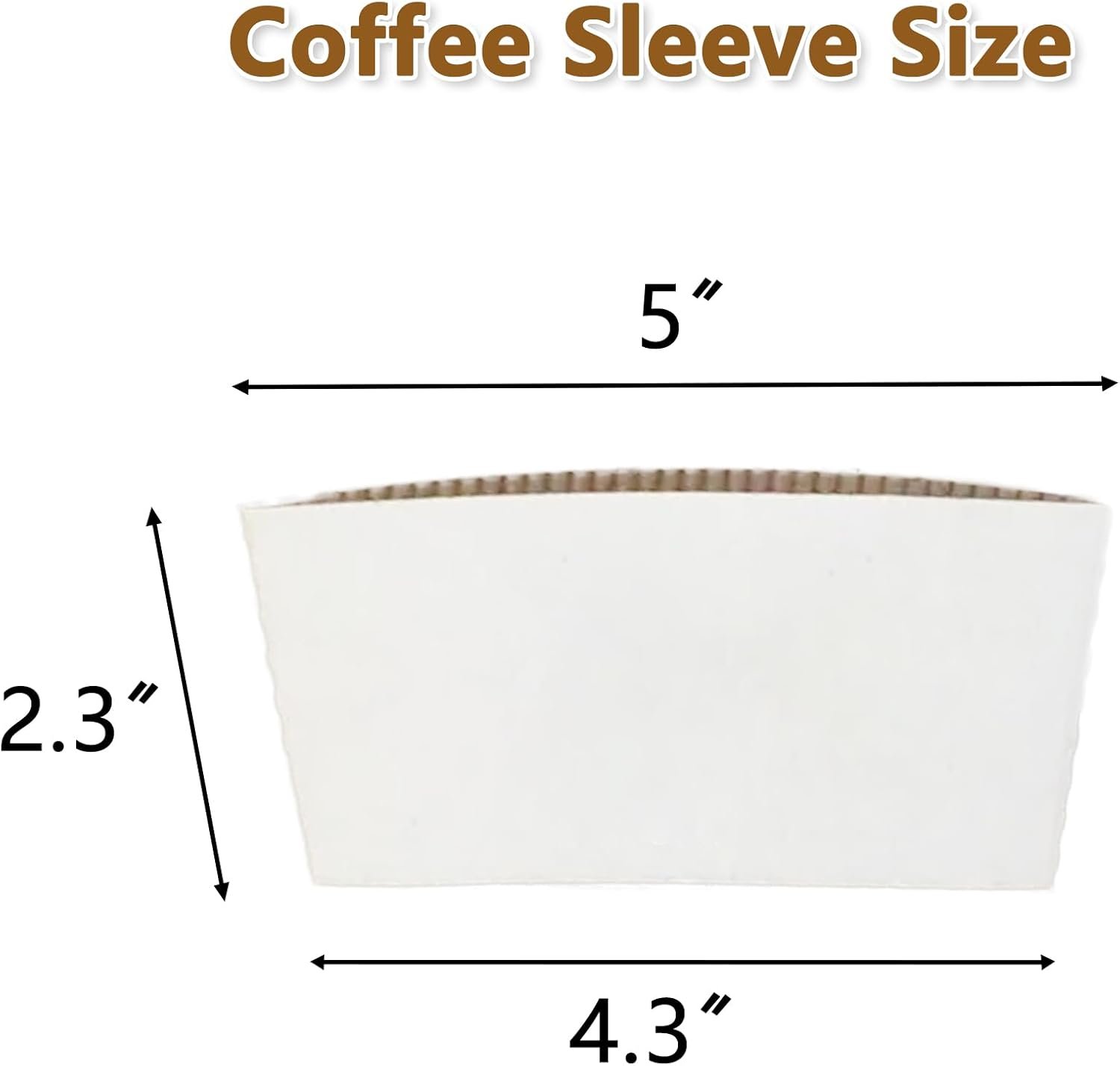 Produttore Manicotti Tazze Caffè con Logo Personalizzato Carta Corrugata per 10-20 oz Bianco Marrone 20-300 Pz Marchio Bianco