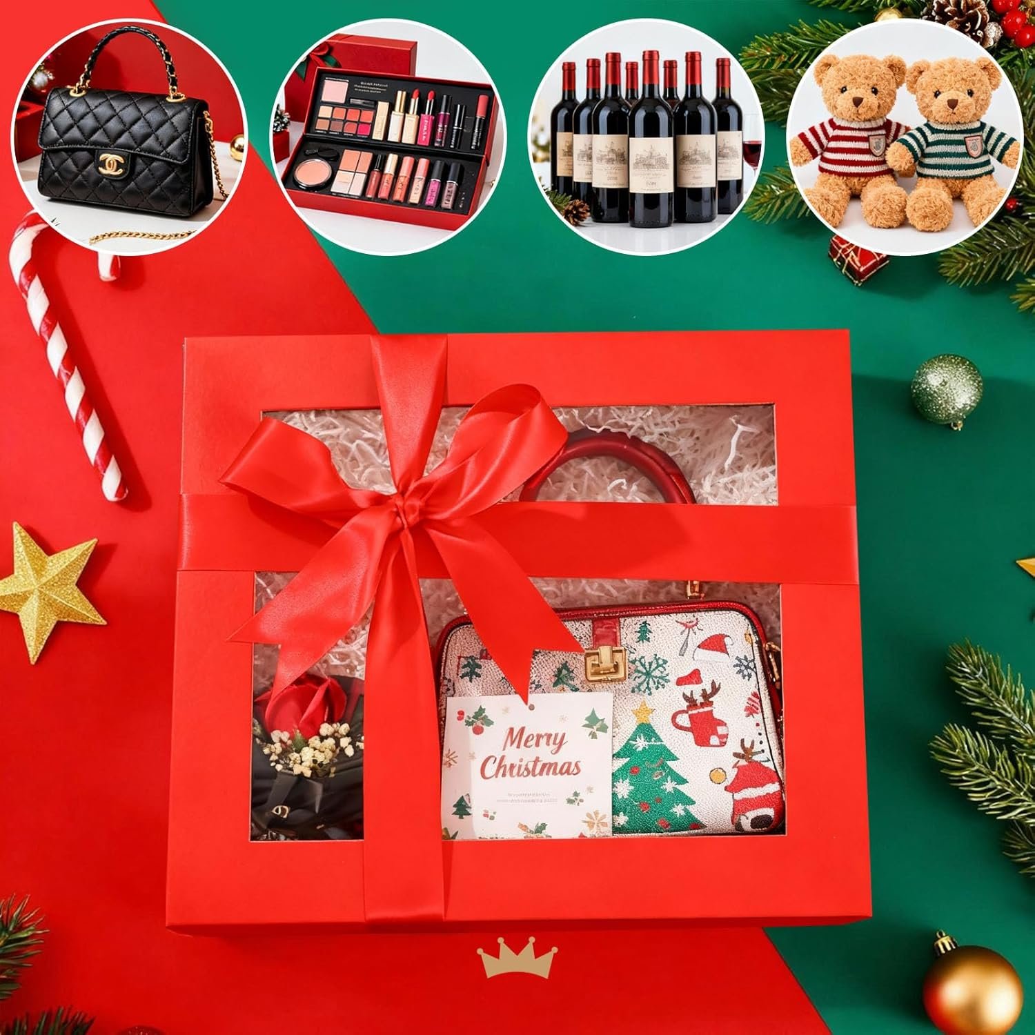 Fabbrica Scatole Regalo Rosse con Logo Personalizzato 5 Pezzi Finestra Trasparente 9x6,5x3,8 Pollici Coperchio Magnetico Lucido per Proposte Damigelle Natale Nastri Biglietti Marchio Bianco Fabbrica Scatole Regalo Rosse con Logo Personalizzato 5 Pezzi Finestra Trasparente 9x6,5x3,8 Pollici Coperchio Magnetico Lucido per Proposte Damigelle Natale Nastri Biglietti Marchio Bianco