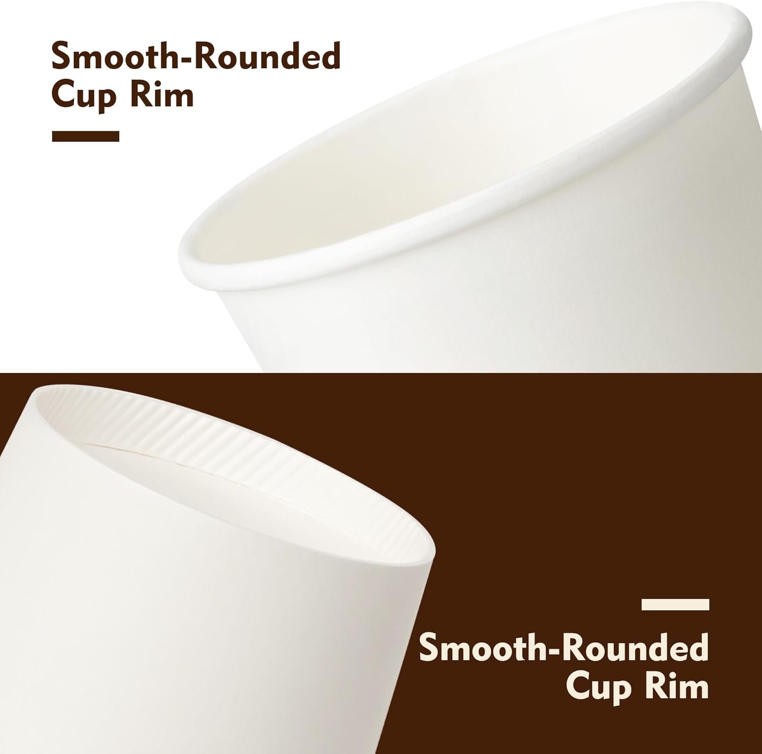 Fornitore Tazze Caffè Monouso 16oz Confezione 50 con Coperchi Manicotti Bevande Calde Carta 300gsm 61x135x89mm Logo Personalizzato Marchio Bianco