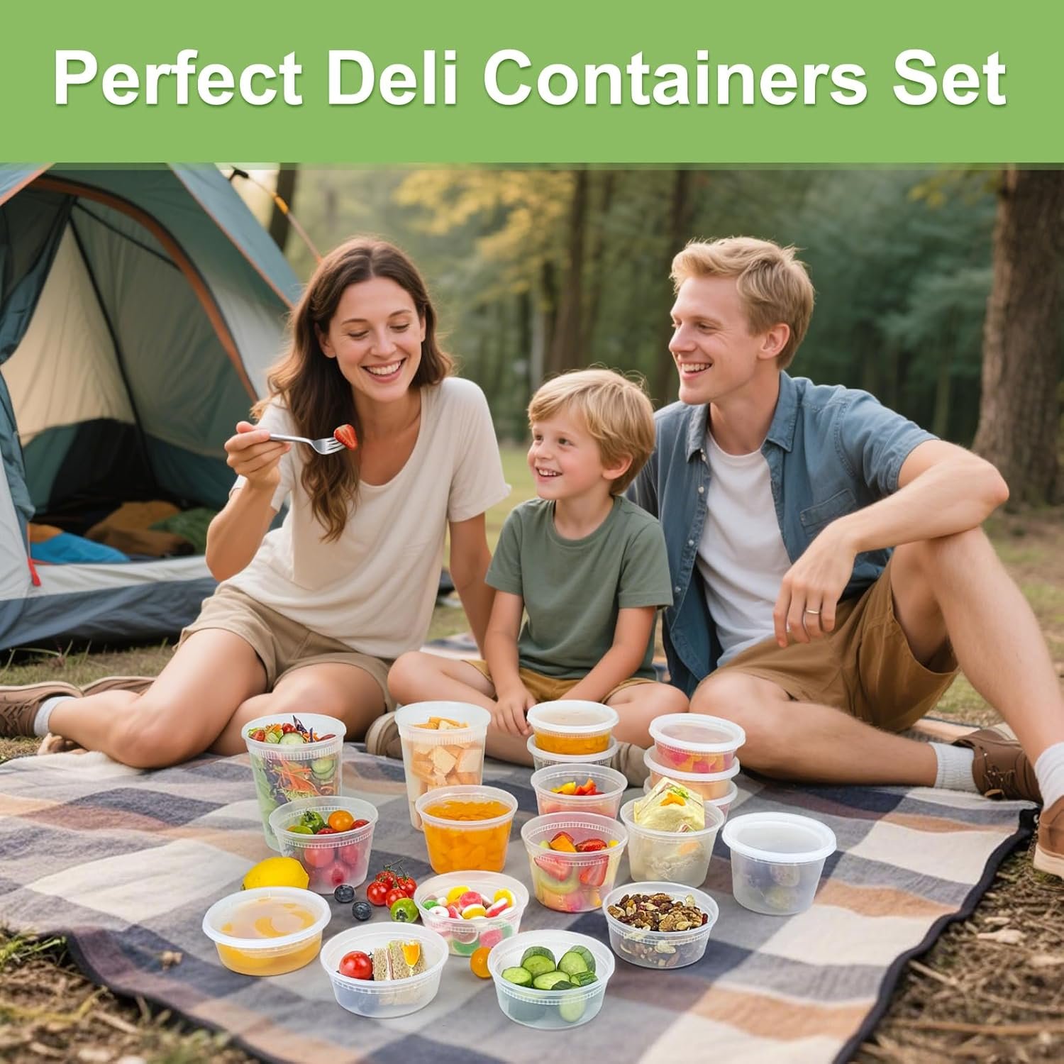 Produttore Contenitori Deli con Coperchi 60 Set (120 Pezzi) 32/16/8 oz x 20 Set Logo Personalizzato a Prova di Perdite Senza BPA Ermetici Asporto per Zuppe Freezer/Microonde/Lavastoviglie Marchio Bianco