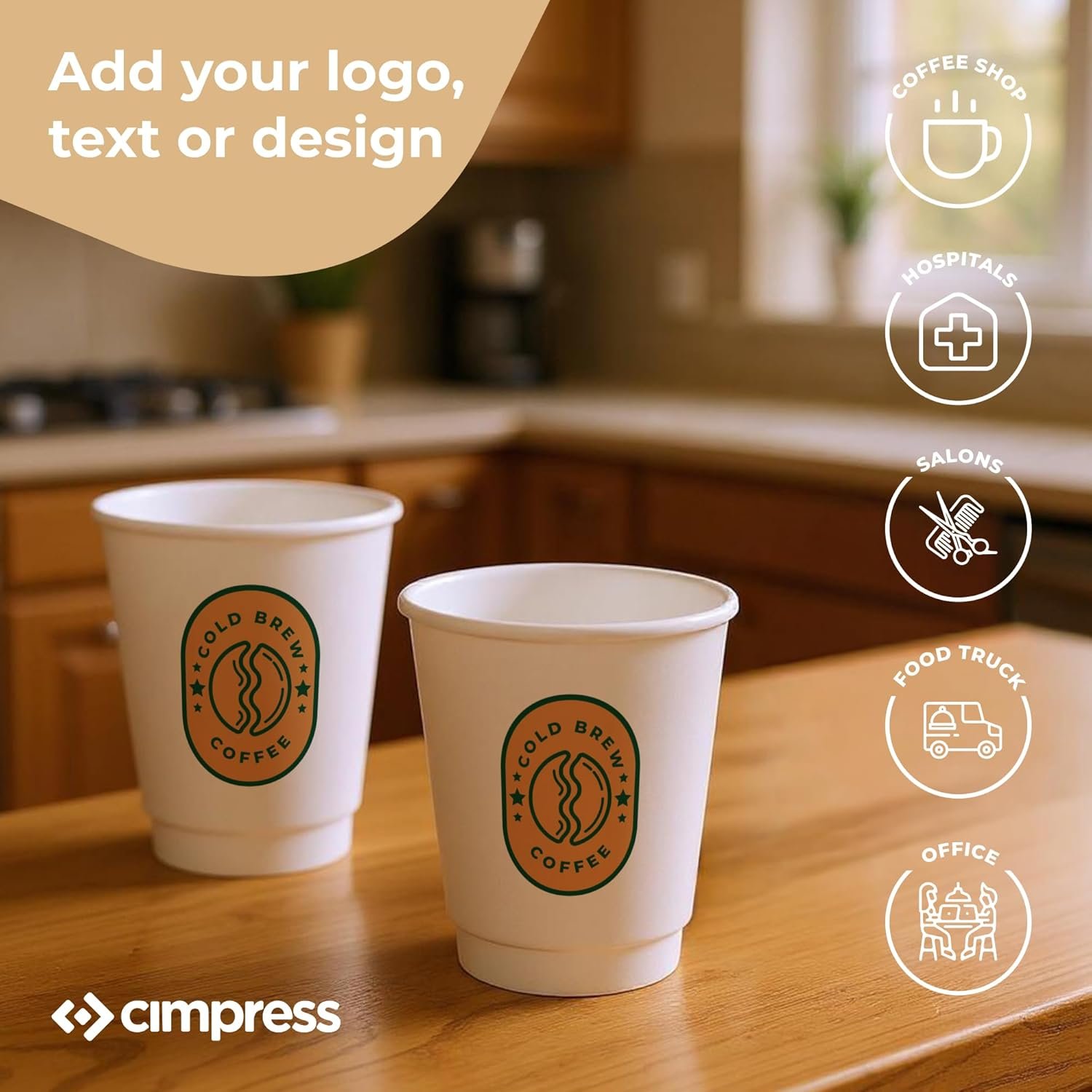 Marchio Bianco Bicchieri Caffè Carta Monouso 10oz Doppia Parete a Prova di Perdite con Logo Personalizzato per Bevande Calde e Fredde Confezione da 100 dal Produttore Ideali per Feste ed Eventi