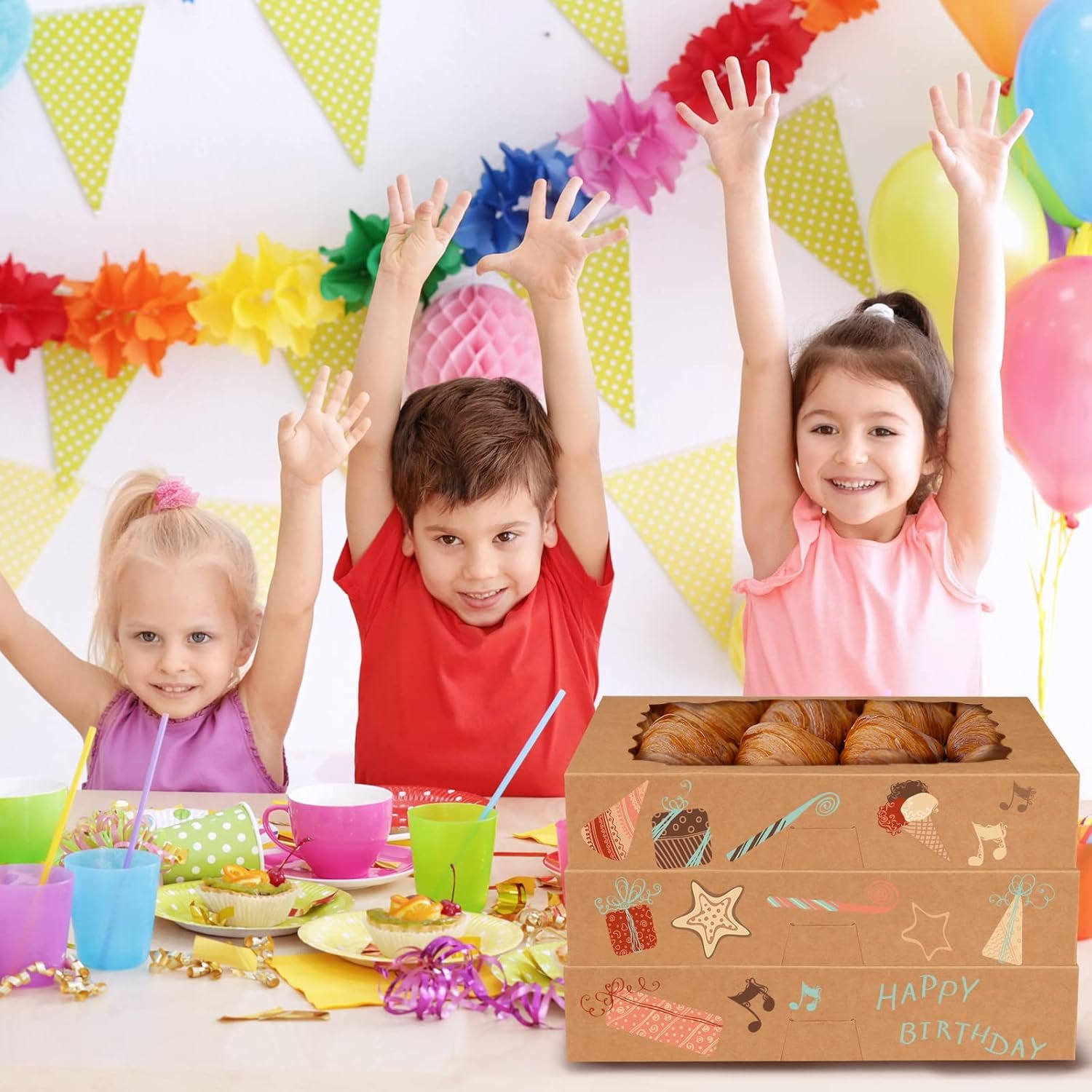 Fornitore Scatole per Biscotti 7 Pezzi 12x8x2.5 Pollici Bianche con Finestra a 3 Stili per Fragole Ricoperte di Cioccolato Donuts Pasticcini con Logo Personalizzato Marchio Bianco