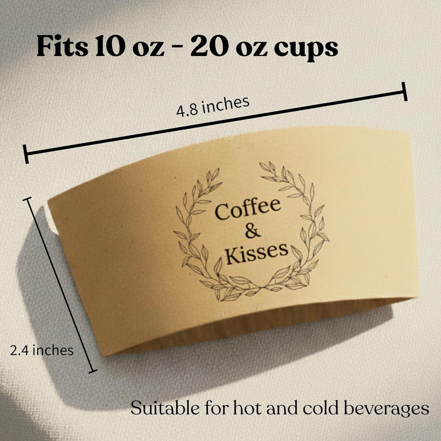 Copritazza con Logo Personalizzato in Carta Kraft Bianco Monouso – Isolanti per Bevande Calde e Fredde Marchio Bianco Ideali per Bar e Feste dal Fornitore (25, 50, 100)