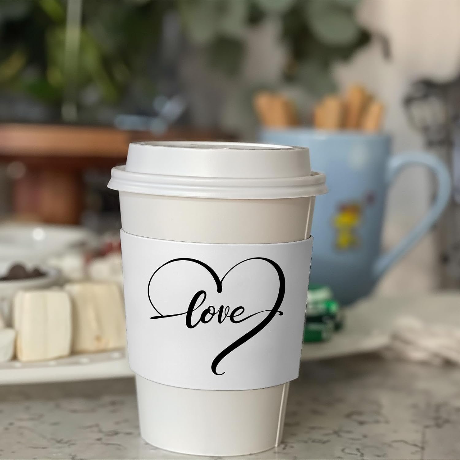 Logo Personalizzato Coprisale per Tazze da Caffè in Carta Monouso 10-1000 pz Marchio Bianco per Eventi Regali Matrimoni Anniversari Fidanzamenti 50 pz dal Produttore