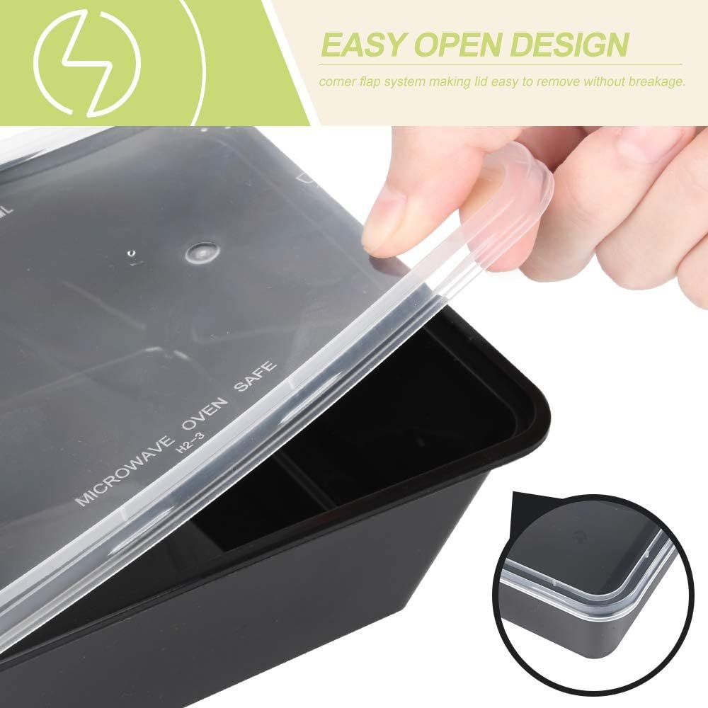 Fornitore di Contenitori Meal Prep con Logo Personalizzato Confezione 50 da 26 OZ Microondabili Riutilizzabili con Coperchi Impilabili per Congelatore Lavastoviglie Marchio Bianco