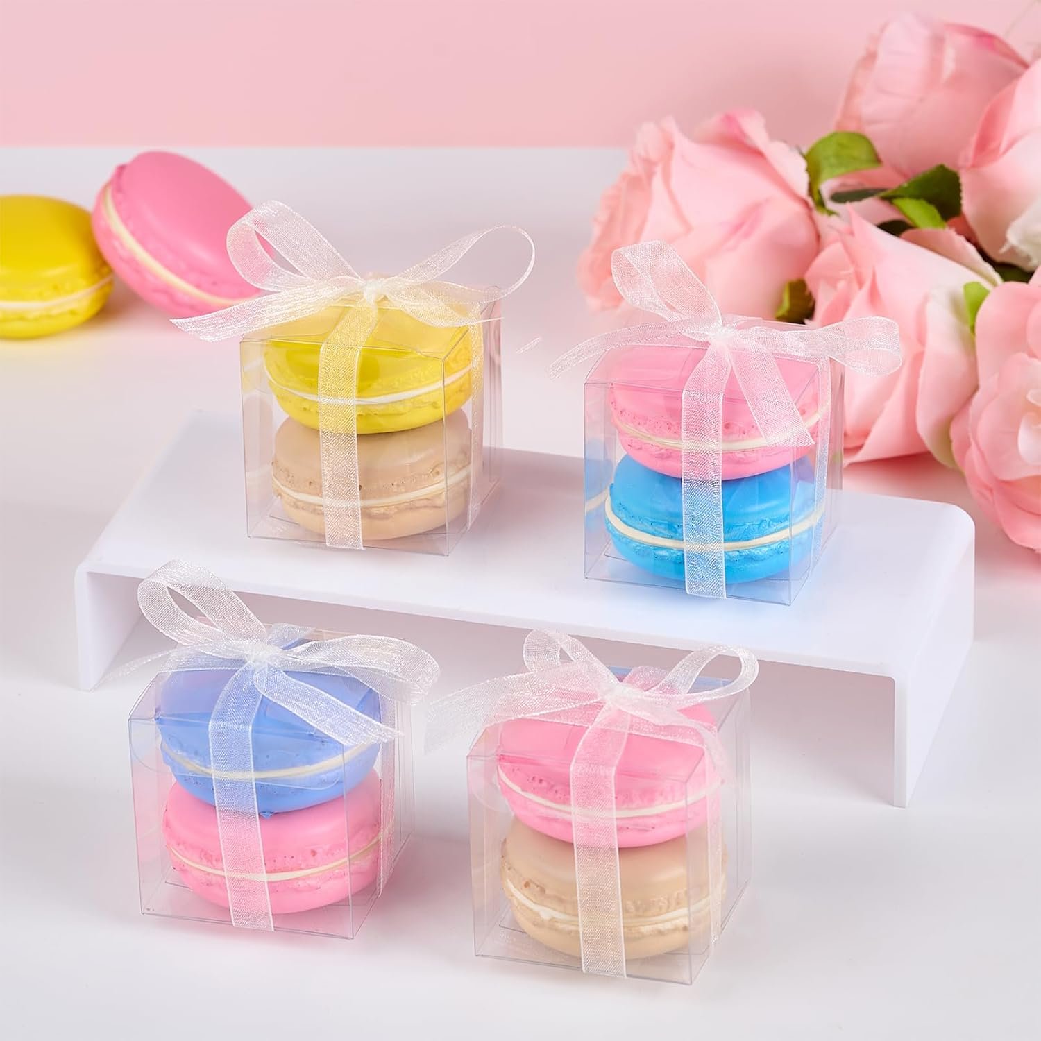 Fornitore Scatoline Trasparenti 2x2x2 Pollici Plastica con Nastri Logo Personalizzato Confezione 100 per Macaron Dolcetti Caramelle Matrimonio Baby Shower Compleanno San Valentino Bomboniere Marchio Bianco Fornitore Scatoline Trasparenti 2x2x2 Pollici Plastica con Nastri Logo Personalizzato Confezione 100 per Macaron Dolcetti Caramelle Matrimonio Baby Shower Compleanno San Valentino Bomboniere Marchio Bianco
