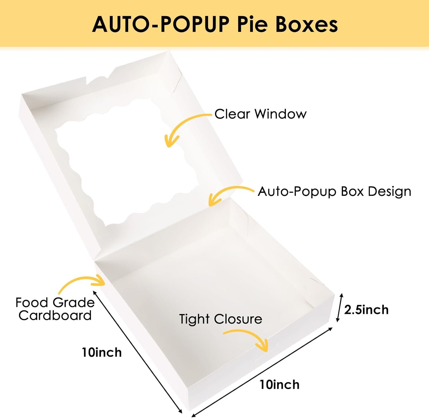 Fornitore Scatole Pasticceria Pop-Up 24 pz 10x10x2,5 Pollici con Logo Personalizzato per Biscotti Fragole Ricoperte Cioccolato Torte Ciambelle Muffin Marchio Bianco