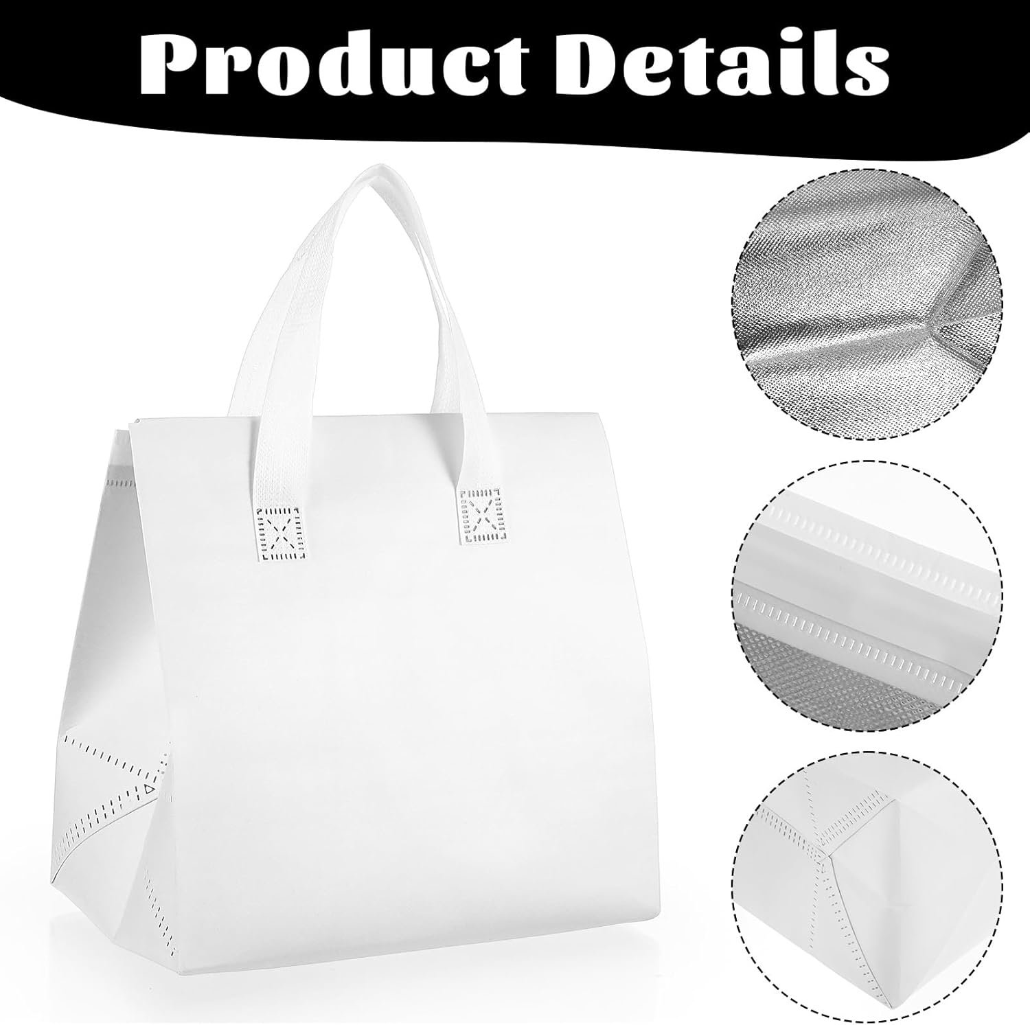 Produttore Borse Termiche Isolate per Asporto Take Away Bulk 20 Pezzi con Logo Personalizzato per Cibo Caldo Freddo Caffè Tè al Latte Pesce Fresco Pizza Delivery Ristoranti Catering Marchio Bianco (23,8 x 15 x 23,8 cm, Bianco) Produttore Borse Termiche Isolate per Asporto Take Away Bulk 20 Pezzi con Logo Personalizzato per Cibo Caldo Freddo Caffè Tè al Latte Pesce Fresco Pizza Delivery Ristoranti Catering Marchio Bianco (23,8 x 15 x 23,8 cm, Bianco)