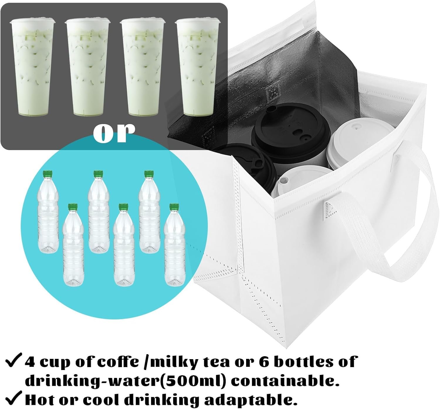 Produttore Borse Termiche Isolate per Asporto Take Away Bulk 20 Pezzi con Logo Personalizzato per Cibo Caldo Freddo Caffè Tè al Latte Pesce Fresco Pizza Delivery Ristoranti Catering Marchio Bianco (23,8 x 15 x 23,8 cm, Bianco) Produttore Borse Termiche Isolate per Asporto Take Away Bulk 20 Pezzi con Logo Personalizzato per Cibo Caldo Freddo Caffè Tè al Latte Pesce Fresco Pizza Delivery Ristoranti Catering Marchio Bianco (23,8 x 15 x 23,8 cm, Bianco)