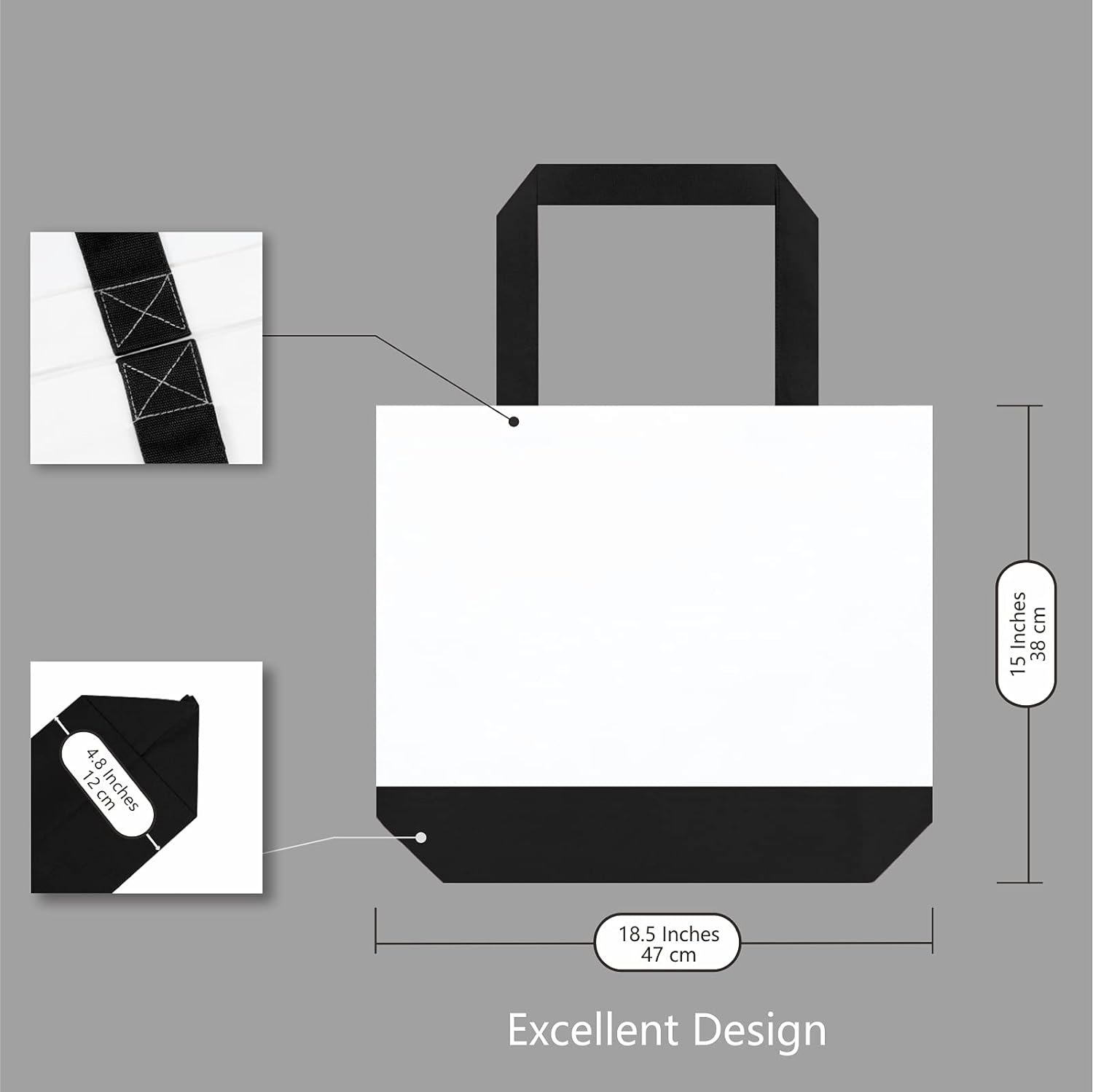 Fornitore Borse Tote Canvas Cotone 12oz Grandi Super Resistenti Confezioni 1|3|6|12|24 con Logo Personalizzato Riutilizzabili per Spesa Bicolori alla Moda per Artigianato DIY Marchio Bianco