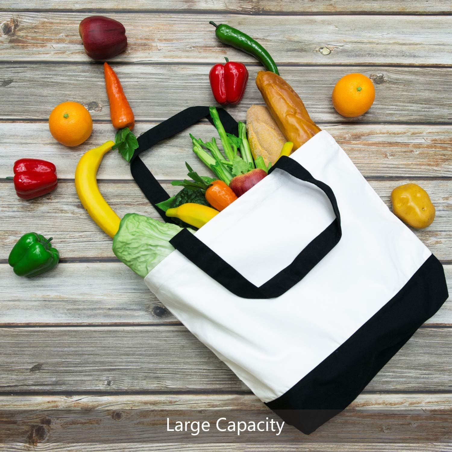 Fornitore Borse Tote Canvas Cotone 12oz Grandi Super Resistenti Confezioni 1|3|6|12|24 con Logo Personalizzato Riutilizzabili per Spesa Bicolori alla Moda per Artigianato DIY Marchio Bianco