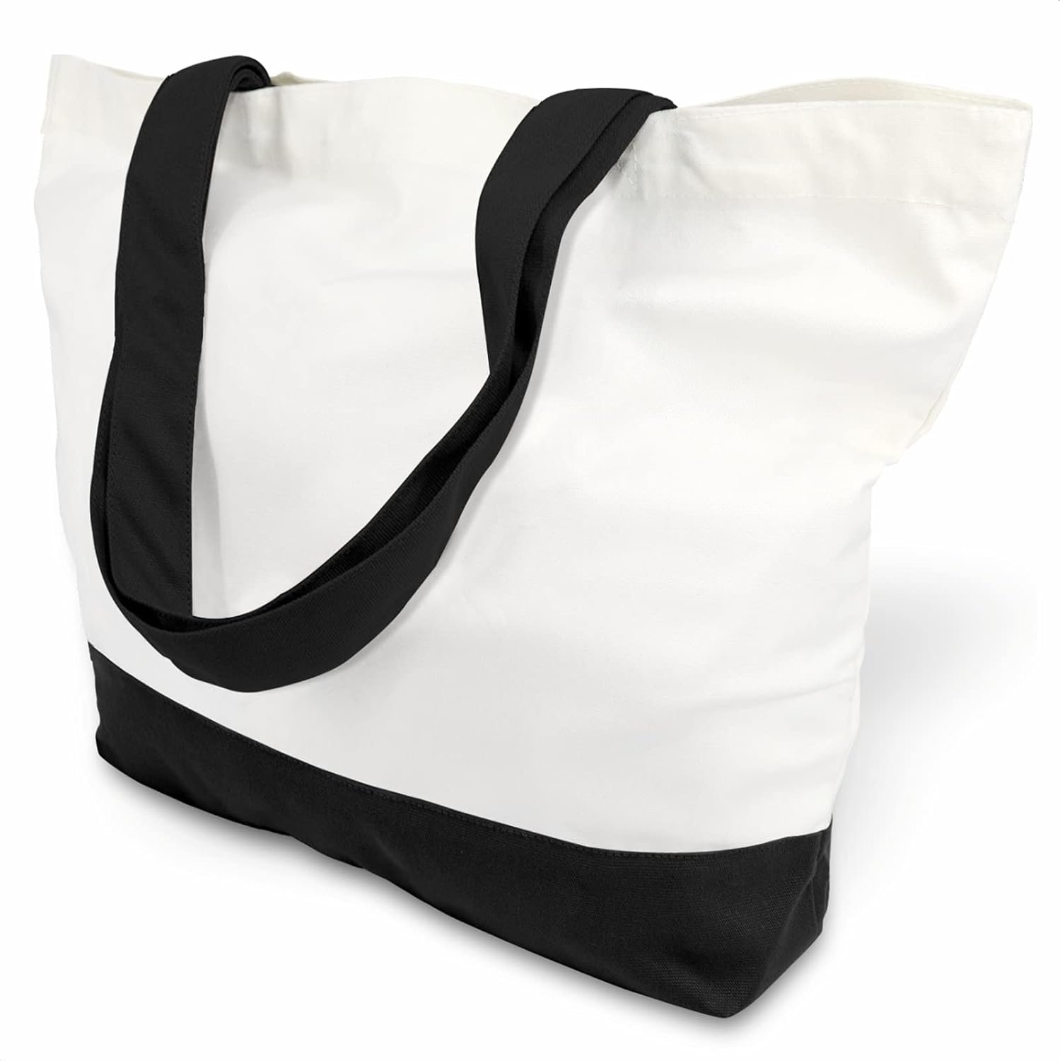 Fornitore Borse Tote Canvas Cotone 12oz Grandi Super Resistenti Confezioni 1|3|6|12|24 con Logo Personalizzato Riutilizzabili per Spesa Bicolori alla Moda per Artigianato DIY Marchio Bianco