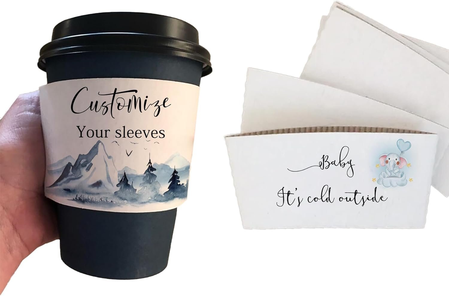 Marchio Bianco Coprivasi Caffè Usa e Getta con Logo Personalizzato per Amanti del Caffè Baby Shower Matrimonio Festa dal Produttore Bianchi