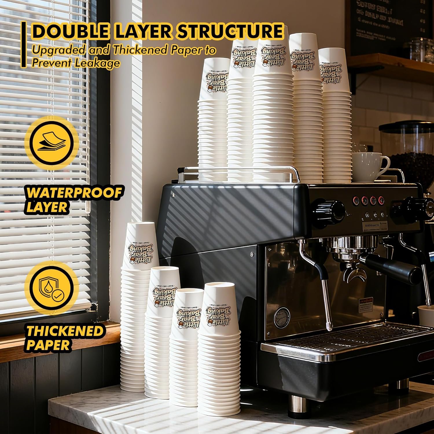 Fornitore di bicchieri per caffè in carta 8 oz 12 oz 16 oz con logo personalizzato resistenti e affidabili per bevande calde e fredde marchio bianco per negozi uffici e piccole imprese