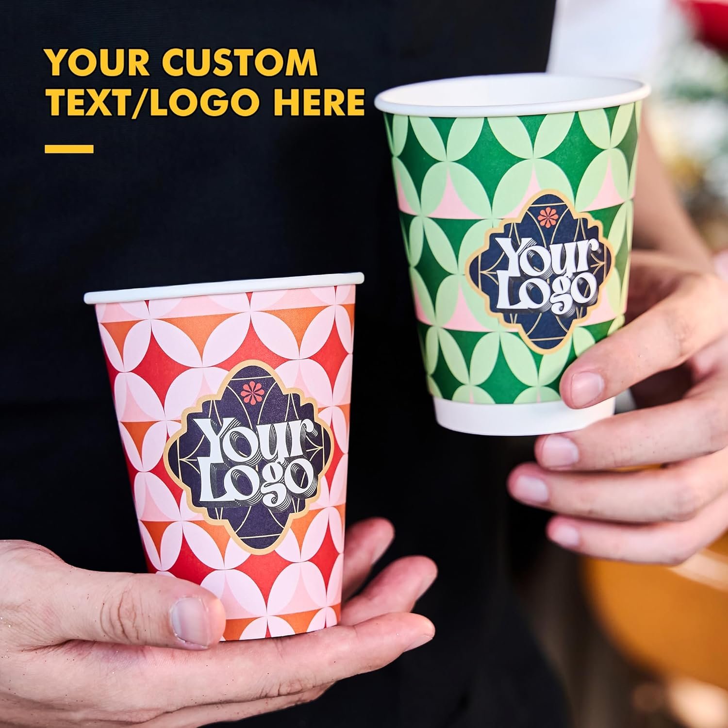 Fornitore di bicchieri per caffè in carta 8 oz 12 oz 16 oz con logo personalizzato resistenti e affidabili per bevande calde e fredde marchio bianco per negozi uffici e piccole imprese