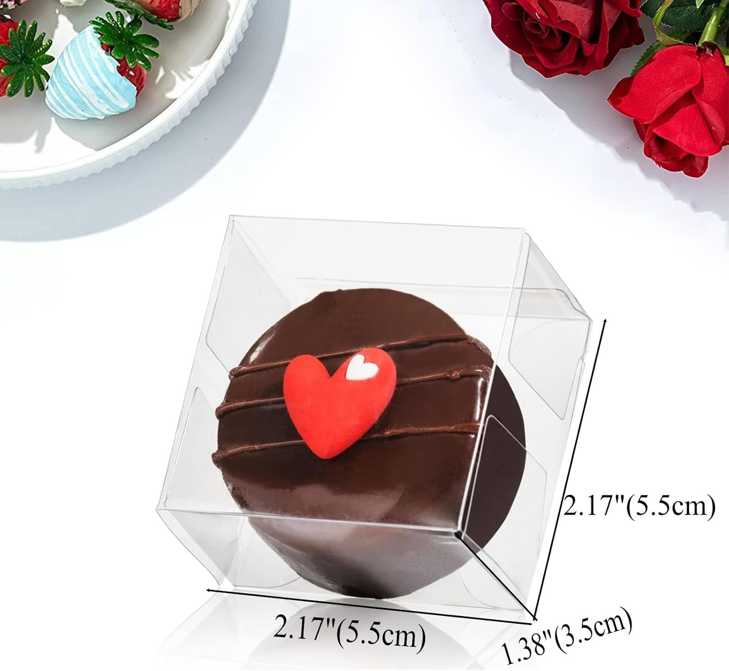 Produttore Scatole Trasparenti 50 pz Monoporzione 2.17 x 2.17 x 1.38 pollici per Biscotti Ore Ricoperti Cioccolato Stile Macaron con Logo Personalizzato Bomboniere Matrimonio Baby Shower Caramelle Cioccolato Donut Marchio Bianco Produttore Scatole Trasparenti 50 pz Monoporzione 2.17 x 2.17 x 1.38 pollici per Biscotti Ore Ricoperti Cioccolato Stile Macaron con Logo Personalizzato Bomboniere Matrimonio Baby Shower Caramelle Cioccolato Donut Marchio Bianco