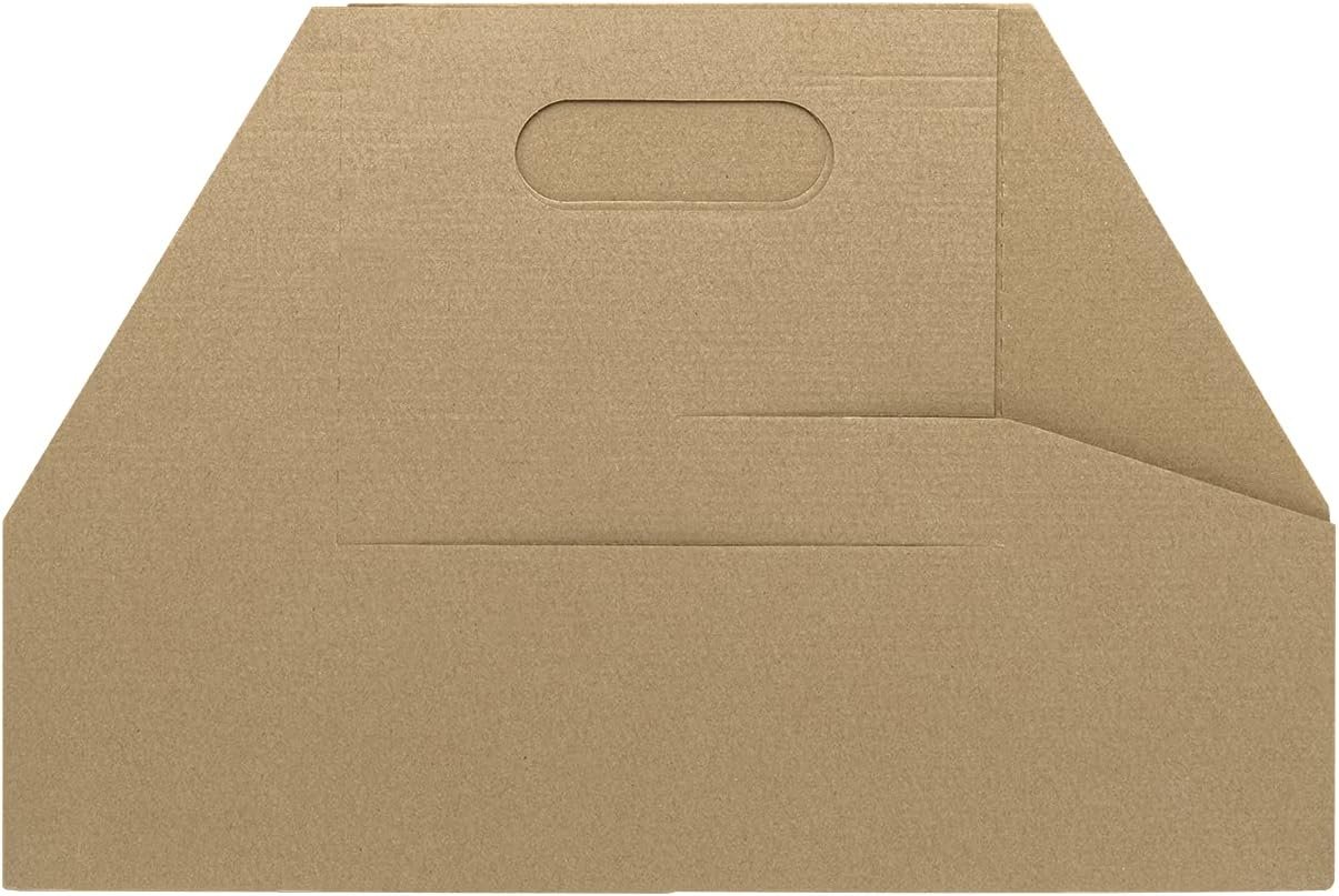 Marchio Bianco Portabevande in Cartone Kraft con Manico Robusto per Tazze 12-32 oz Bevande Calde/Fredde con Logo Personalizzato Ecologico Monouso Asporto 4 Tazze Produttore