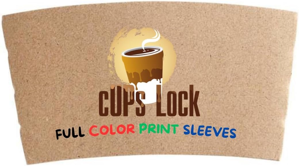 Fornitore Manichette Kraft con Logo Personalizzato per Tazze Caffè Monouso 12-20 oz Marchio Bianco 100 pz