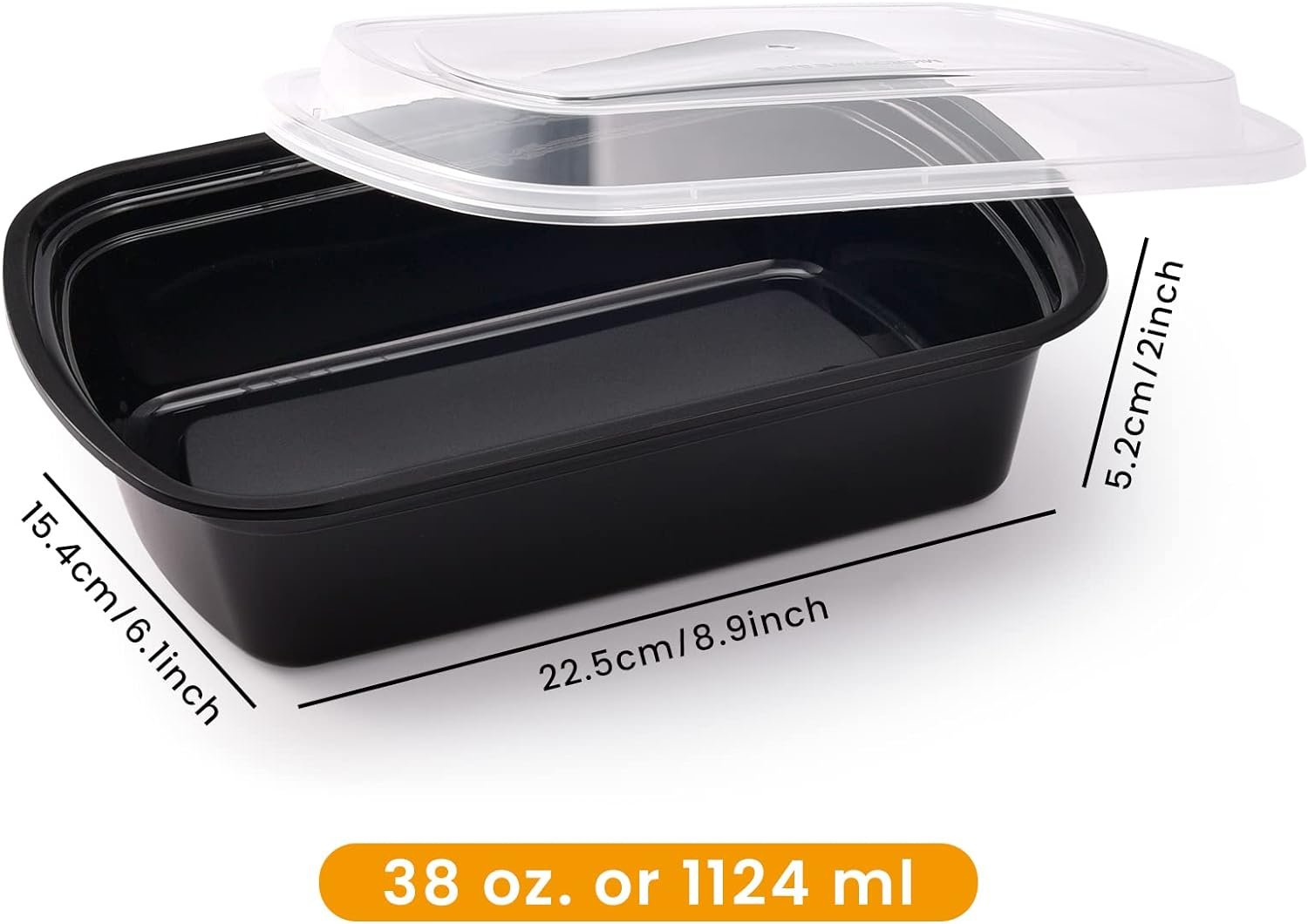Contenitori Meal Prep da 38oz Logo Personalizzato Extra Large e Spessi con Coperchi in Plastica Riutilizzabile Marchio Bianco Bento Box Monouso Impilabili Adatti a Microonde Congelatore Lavastoviglie Senza BPA 30 Pz dal Produttore