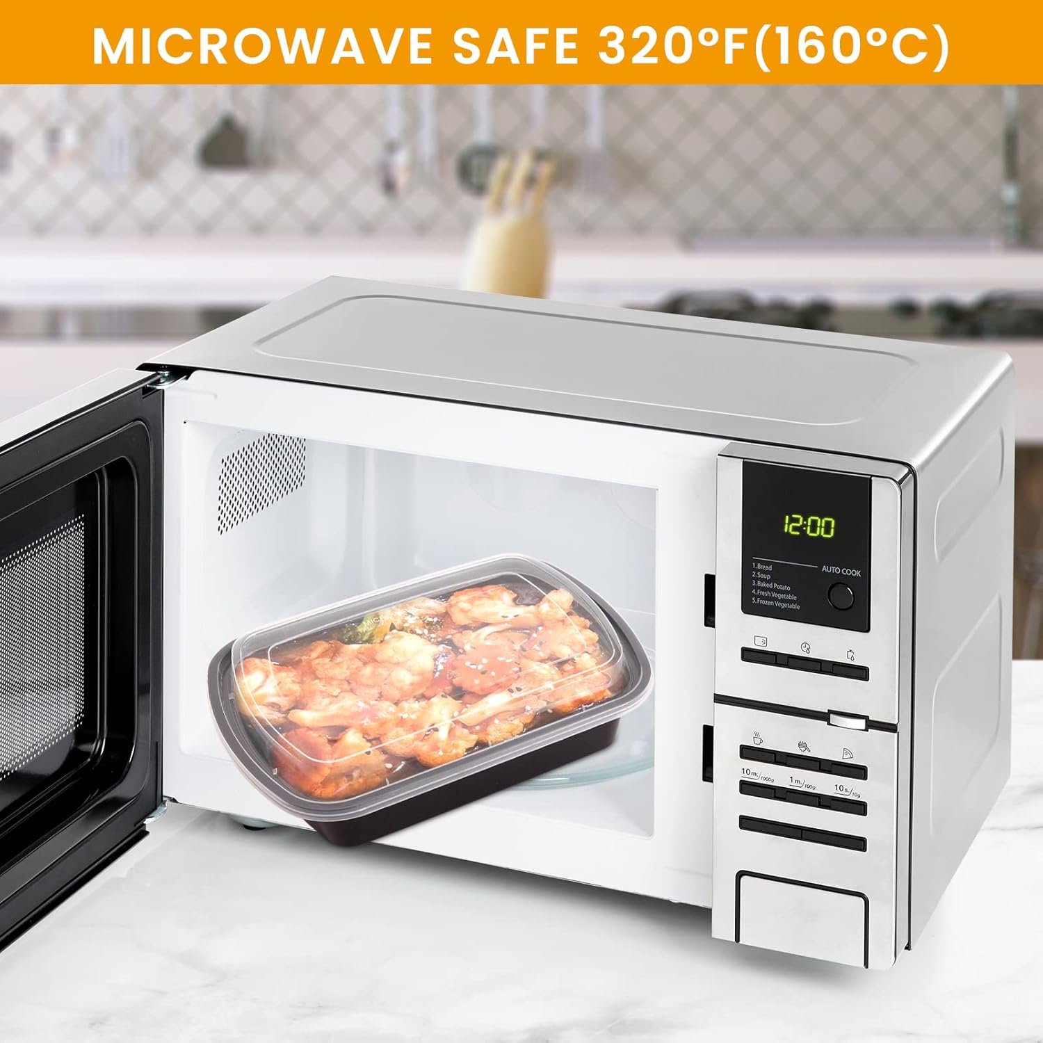 Contenitori Meal Prep da 38oz Logo Personalizzato Extra Large e Spessi con Coperchi in Plastica Riutilizzabile Marchio Bianco Bento Box Monouso Impilabili Adatti a Microonde Congelatore Lavastoviglie Senza BPA 30 Pz dal Produttore