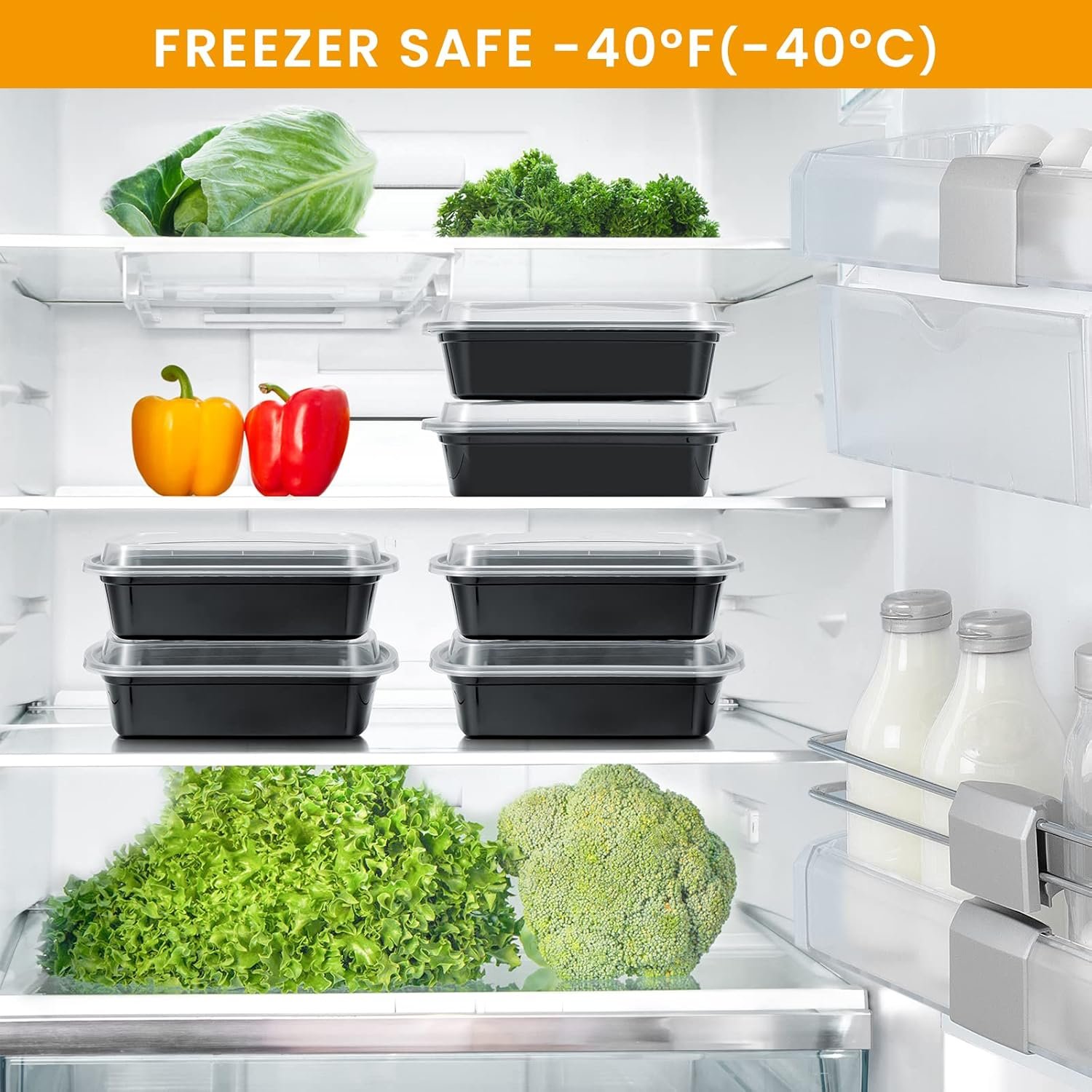 Contenitori Meal Prep da 38oz Logo Personalizzato Extra Large e Spessi con Coperchi in Plastica Riutilizzabile Marchio Bianco Bento Box Monouso Impilabili Adatti a Microonde Congelatore Lavastoviglie Senza BPA 30 Pz dal Produttore