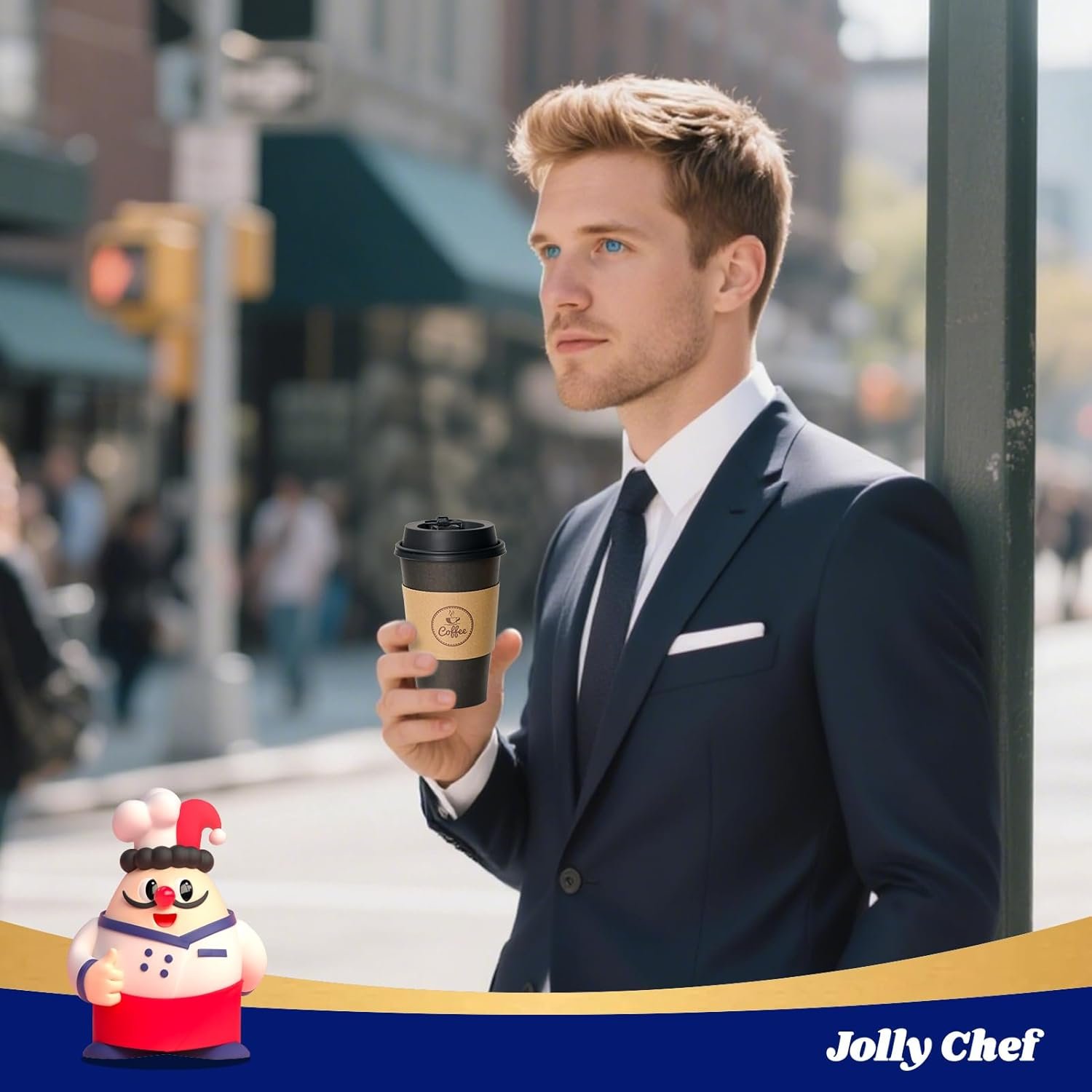 Logo Personalizzato Tazze da Caffè 16 oz Marchio Bianco 100 pz Monouso Nere in Carta per Bevande Calde con Coperchi Manicotti e Bastoncini dal Produttore
