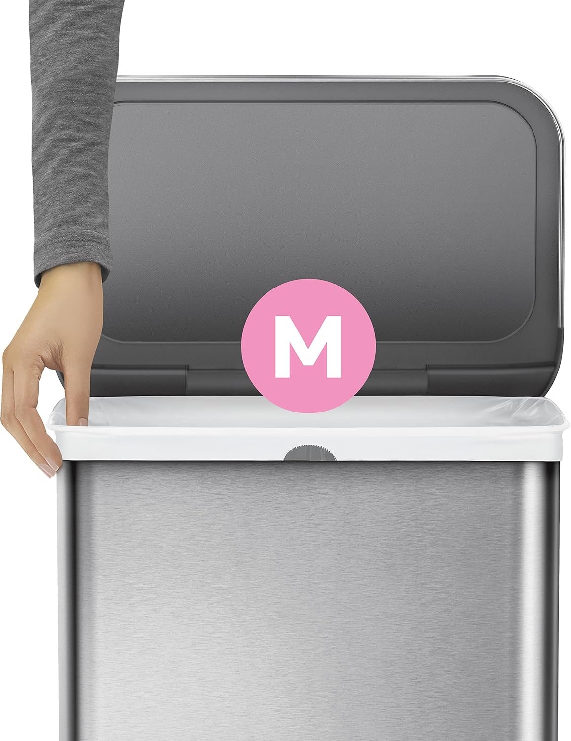 Logo Personalizzato Sacchi per l'Immondizia con Cordoncino Codice M 100 Pezzi Confezione Dispenser Adattabili Marchio Bianco 45 Litri / 11.9 Galloni Bianchi Fornitore