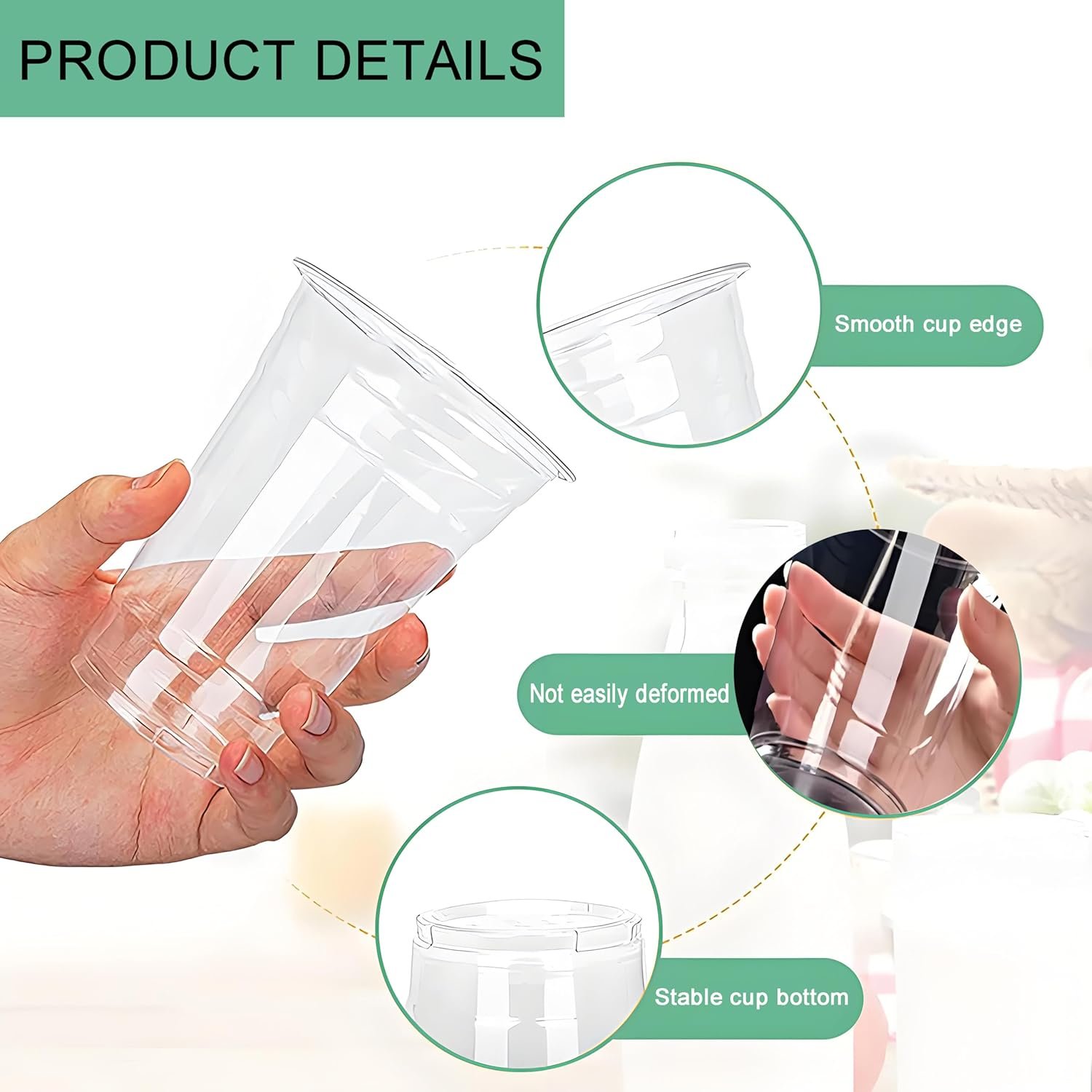 Logo Personalizzato Bicchieri Plastica Trasparente Coperchi Cannucce Set Marchio Bianco Monouso Asporto Caffè Ghiacciato Bevande Fredde 12oz Fornitore