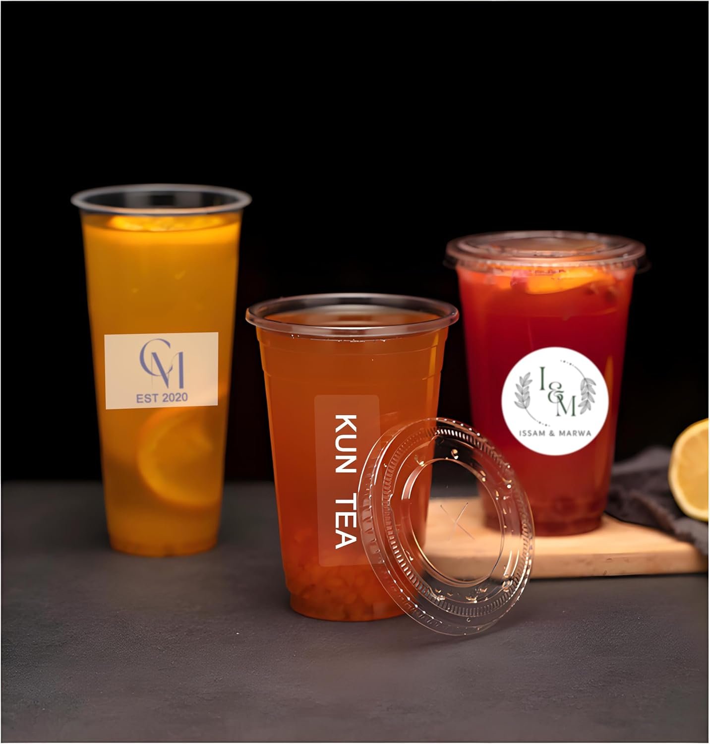 Logo Personalizzato Bicchieri Plastica Trasparente Coperchi Cannucce Set Marchio Bianco Monouso Asporto Caffè Ghiacciato Bevande Fredde 12oz Fornitore