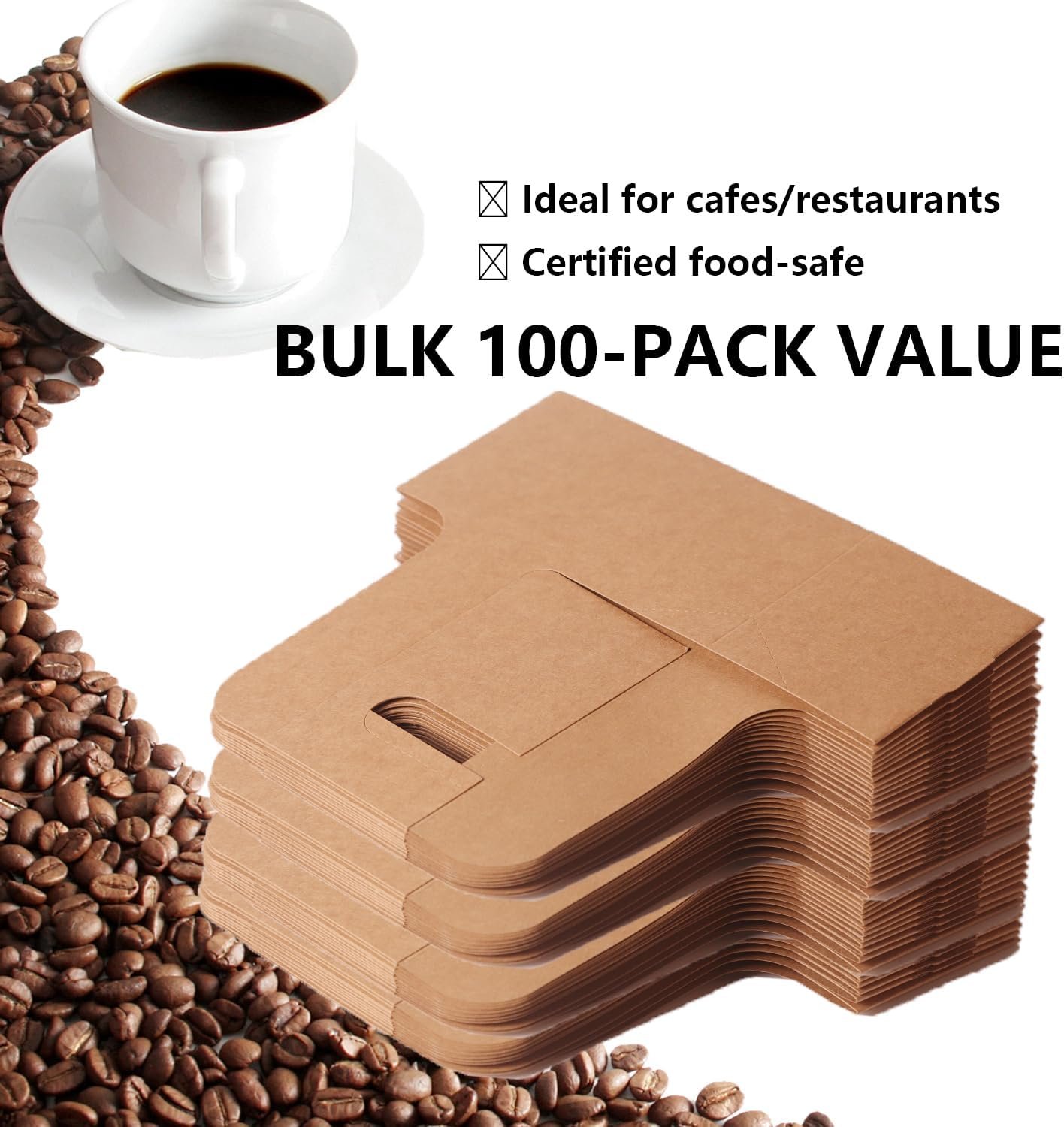 Confezione da 100 Portabicchieri Marchio Bianco per 2/4 Tazze con Maniglia (12-30oz) | Portatazza Monouso in Cartone con Logo Personalizzato | Vassoio Pieghevole per Bevande Calde/Fredde Caffè da Asporto Consegne dal Produttore Confezione da 100 Portabicchieri Marchio Bianco per 2/4 Tazze con Maniglia (12-30oz) | Portatazza Monouso in Cartone con Logo Personalizzato | Vassoio Pieghevole per Bevande Calde/Fredde Caffè da Asporto Consegne dal Produttore
