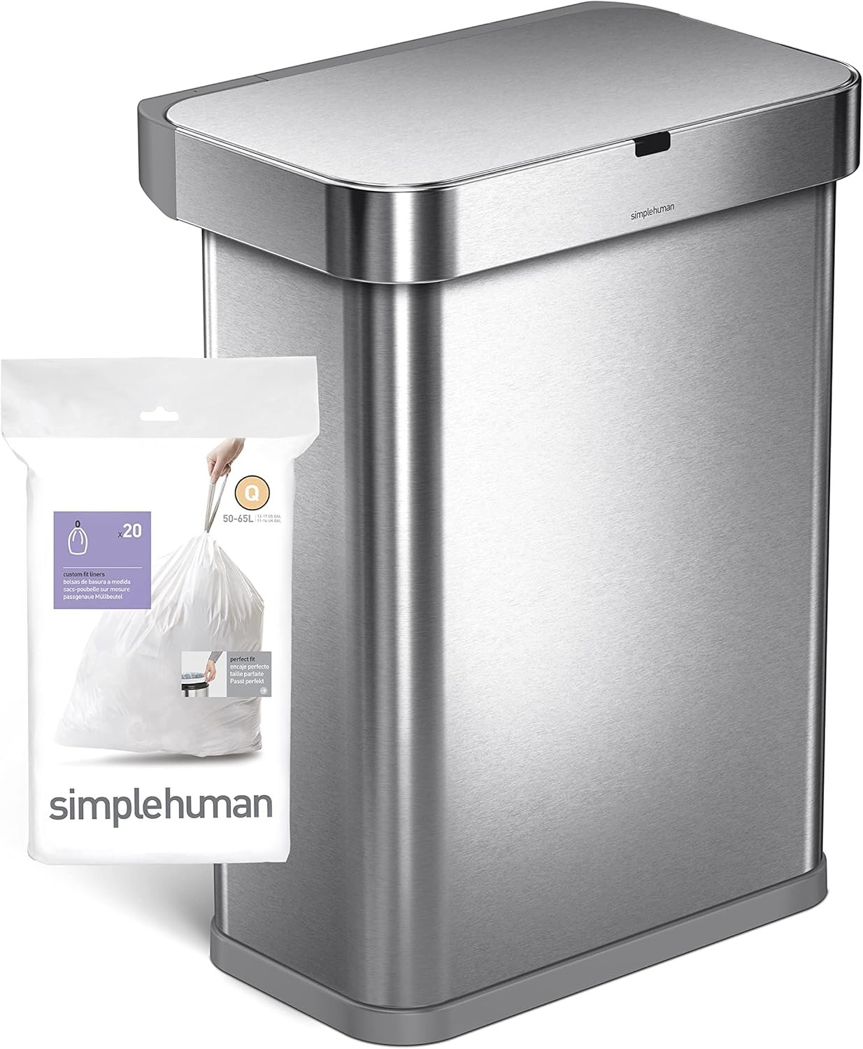 Marchio Bianco Fodere su Misura Confezione Dispenser Sacchi Rifiuti con Coulisse 100 Pezzi 50-65 Litri / 13-17 Galloni Bianchi con Logo Personalizzato dal Produttore Marchio Bianco Fodere su Misura Confezione Dispenser Sacchi Rifiuti con Coulisse 100 Pezzi 50-65 Litri / 13-17 Galloni Bianchi con Logo Personalizzato dal Produttore