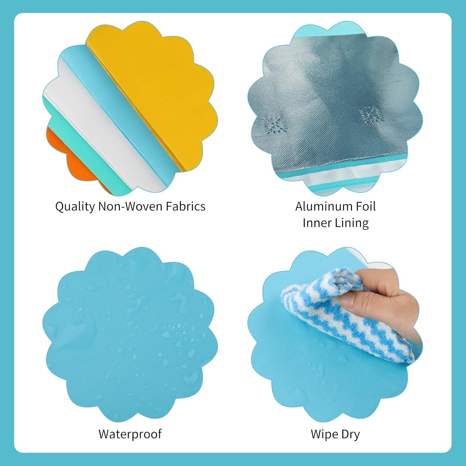 Fornitore Borse Termiche Monouso per Asporto 25pz 9.2 x 9 x 5.9 in con Logo Personalizzato Isolate Pranzo per Cibi Caldi Freddi Caffè Tè al Latte Food Delivery Catering Ristoranti Negozi Alimentari Marchio Bianco 5 Colori