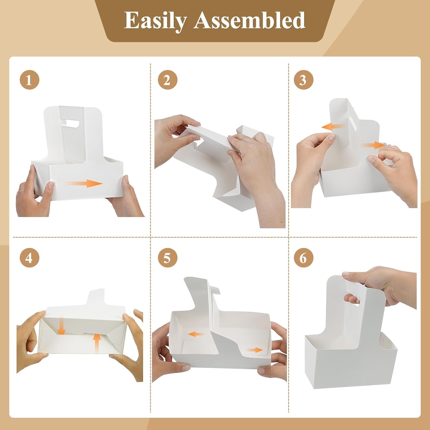 Marchio Bianco Portatazze Monouso per 2 Tazze con Maniglia in Cartone Bianco per Asporto con Logo Personalizzato dal Fornitore (30 pz)