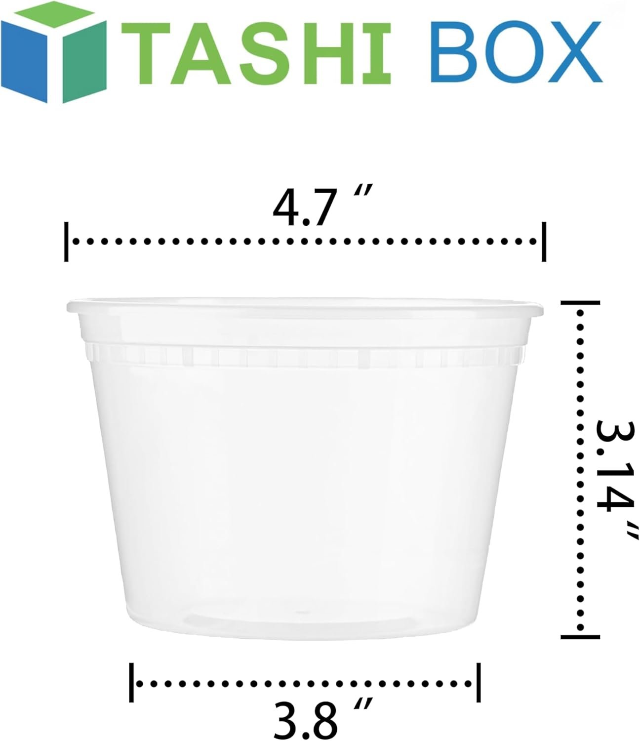 Logo Personalizzato 50 Set Contenitori Deli Plastica 16 Oz con Coperchi - Trasparenti Ermetici per Conservazione Alimenti e Preparazione Pasti Marchio Bianco - Senza BPA Impilabili a Tenuta Stagna Idonei Microonde Congelatore dal Fornitore