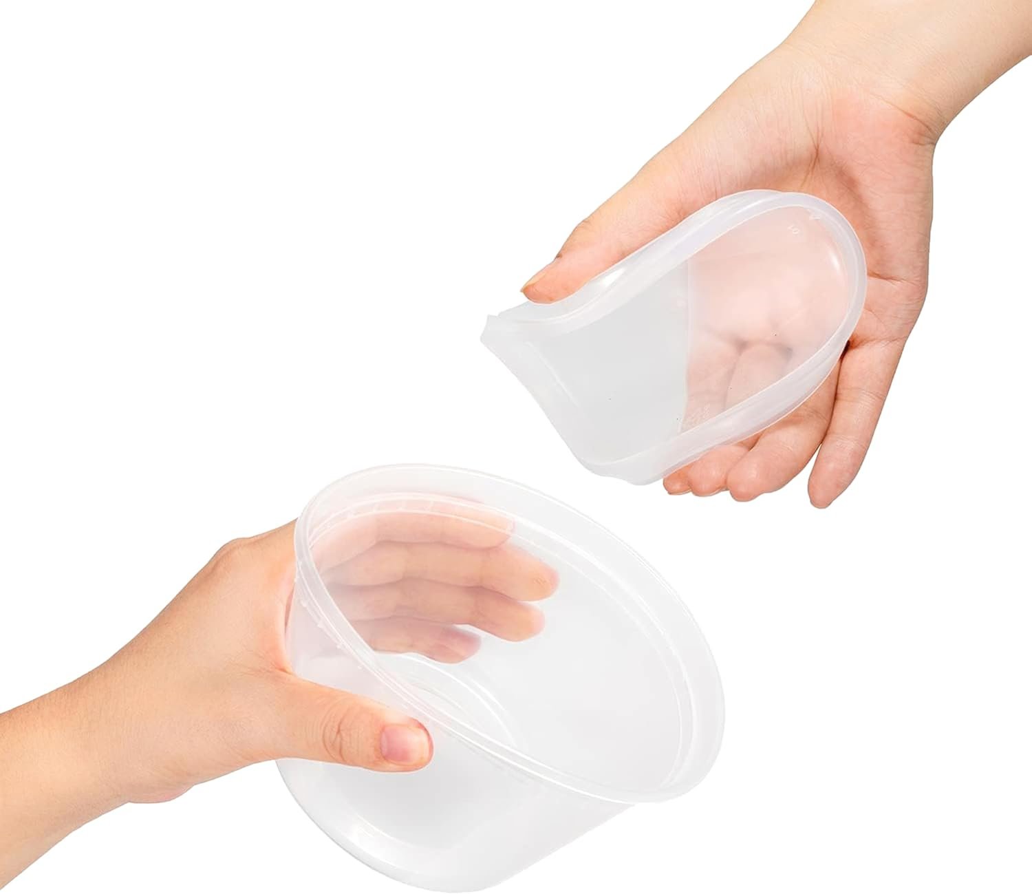 Logo Personalizzato 50 Set Contenitori Deli Plastica 16 Oz con Coperchi - Trasparenti Ermetici per Conservazione Alimenti e Preparazione Pasti Marchio Bianco - Senza BPA Impilabili a Tenuta Stagna Idonei Microonde Congelatore dal Fornitore