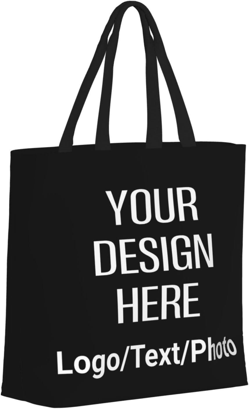 Marchio Bianco Borse Tote Canvas con Logo Personalizzato personalizzabili foto testo per donna dal Produttore