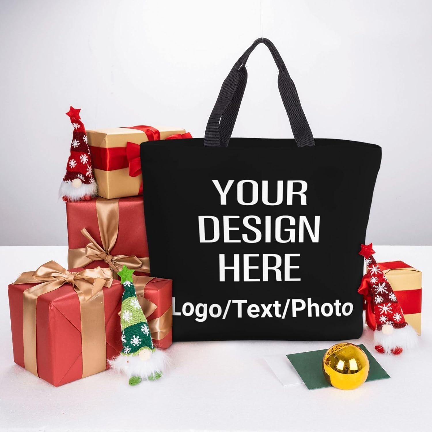 Marchio Bianco Borse Tote Canvas con Logo Personalizzato personalizzabili foto testo per donna dal Produttore