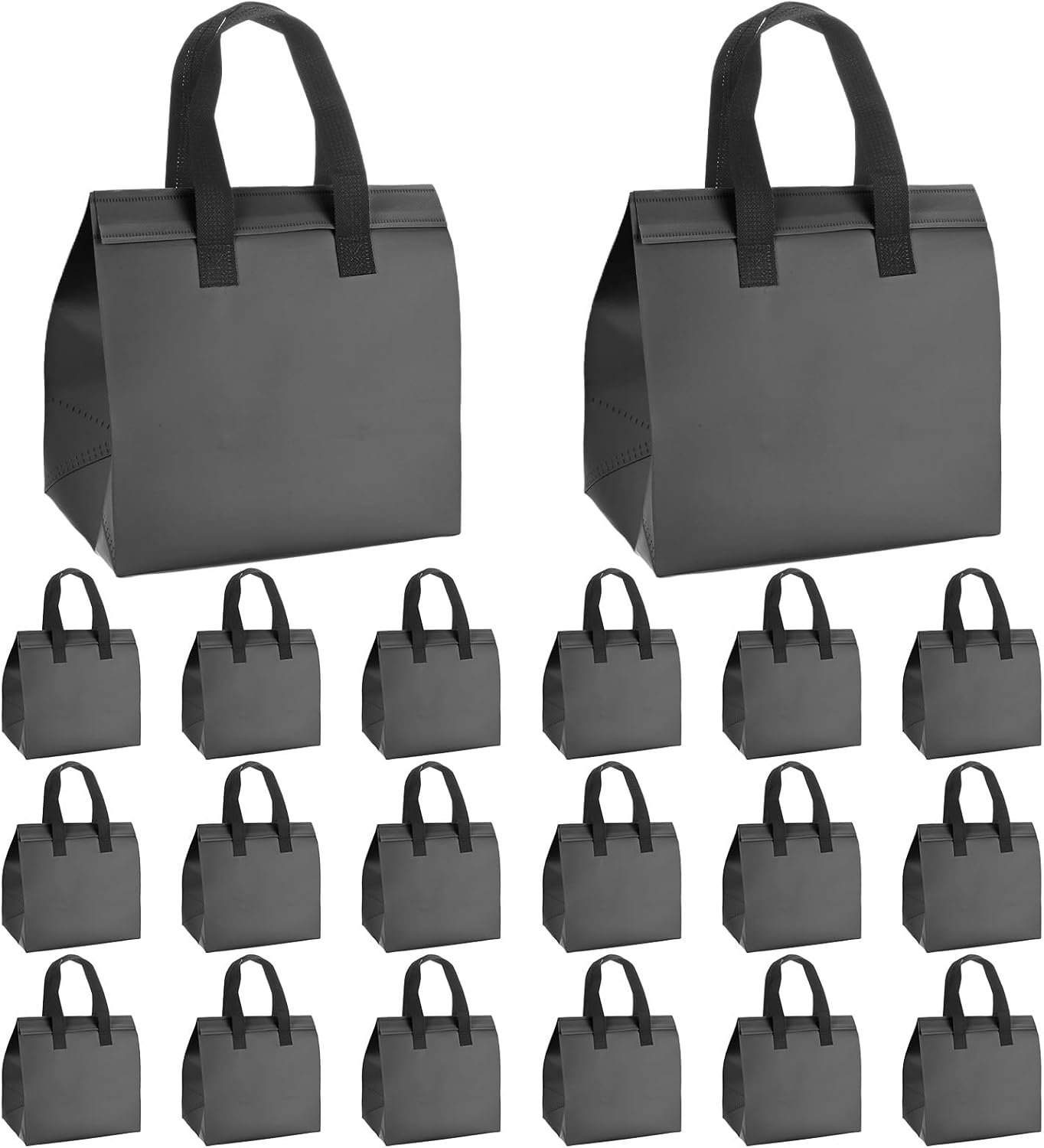 Marchio Bianco Buste Termiche per Asporto [20PZ] Bulk Isolamento Termico per Cibi Caldi Freddi Surgelati Consegne Conservazione Fresca Logo Personalizzato [Nero-9.4IN] Produttore