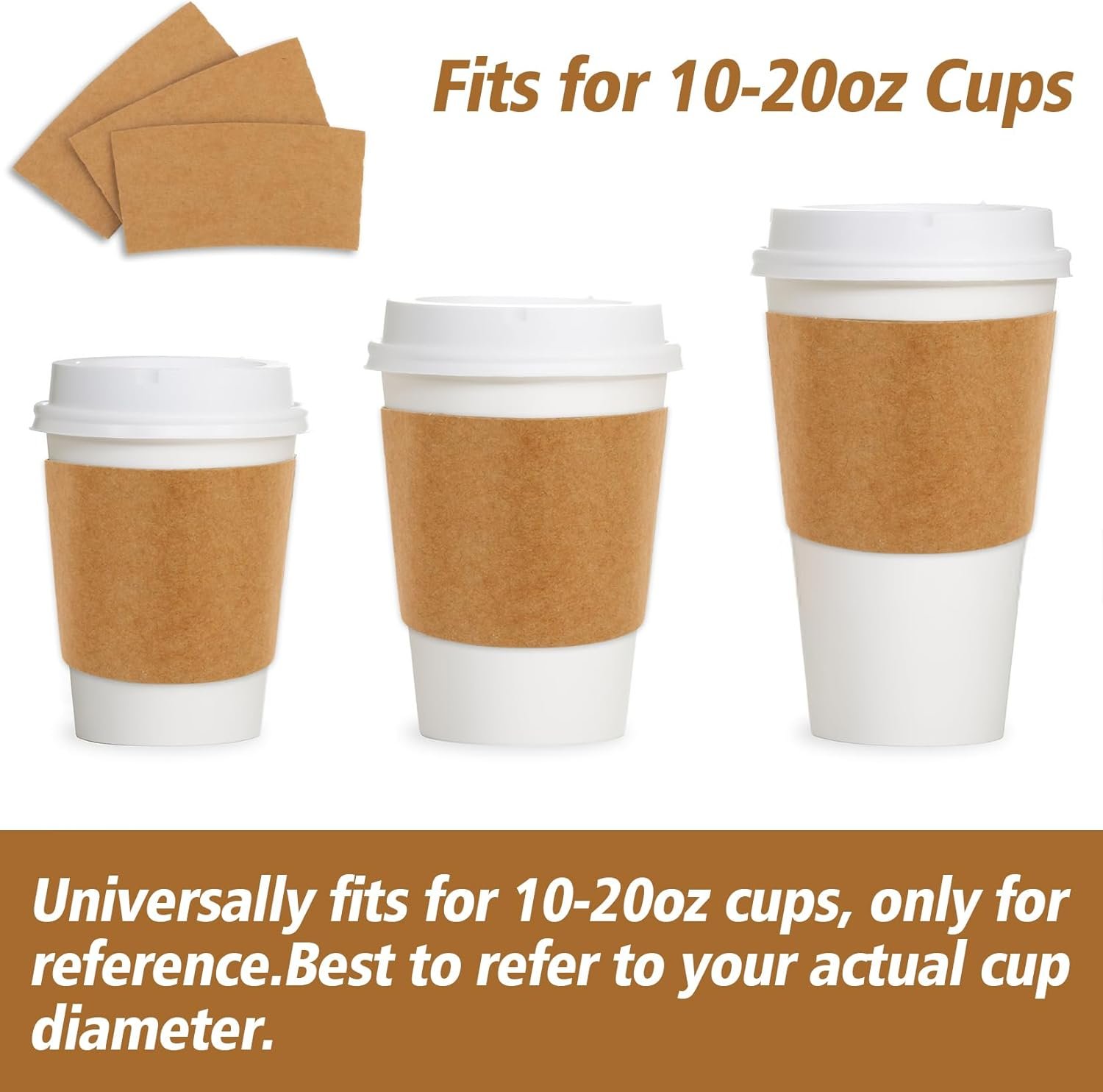 Fabbrica Portatazza Caffè 50 pz Carta Ondulata Monouso Isolanti per Bevande Calde Fredde 12-20oz con Logo Personalizzato Marchio Bianco